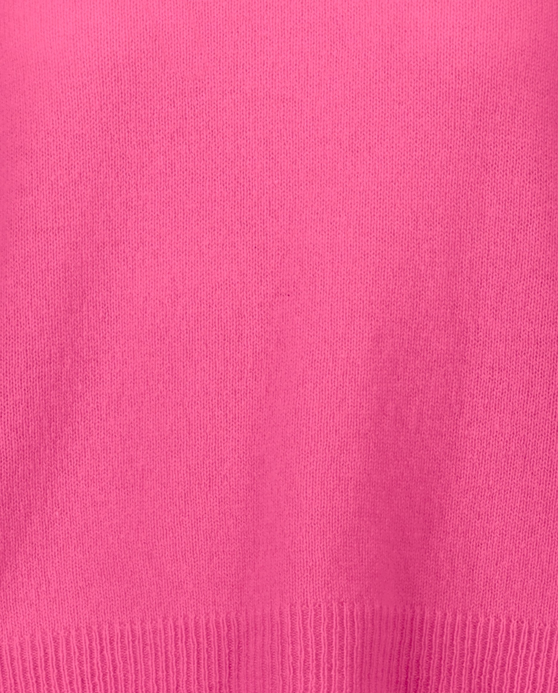 235-17704-63-S_4 - Allude - 30% Cashmere 70% Wolle Damen Feinstrick Kastiger Schnitt Langarm Pullover Rose Rundhalsausschnitt SAPG::235-17704 Winter 2023/2024 Wolle