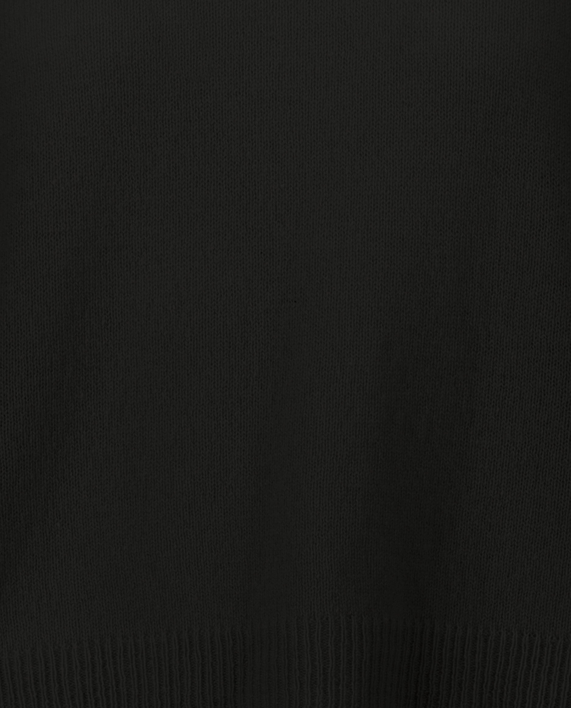 235-17704-90-S_4 - Allude - 30% Cashmere 70% Wolle Damen Feinstrick Kastiger Schnitt Langarm Pullover Rundhalsausschnitt SAPG::235-17704 Schwarz Winter 2023/2024 Wolle