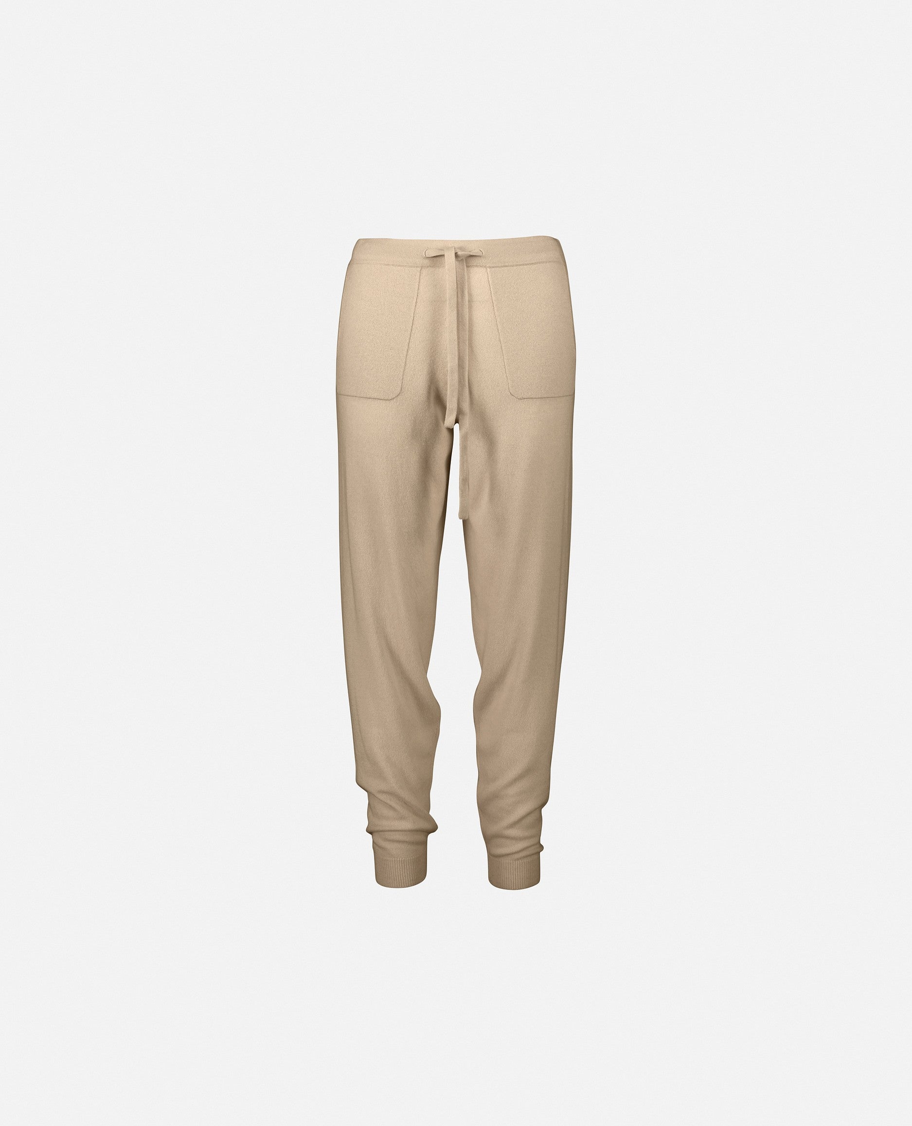 235-17706-43-S_1 - Allude - 30% Cashmere 70% Wolle Beige Damen Feinstrick Gerade Passform Hose Hosen SAPG::235-17706 Winter 2023/2024 Wolle