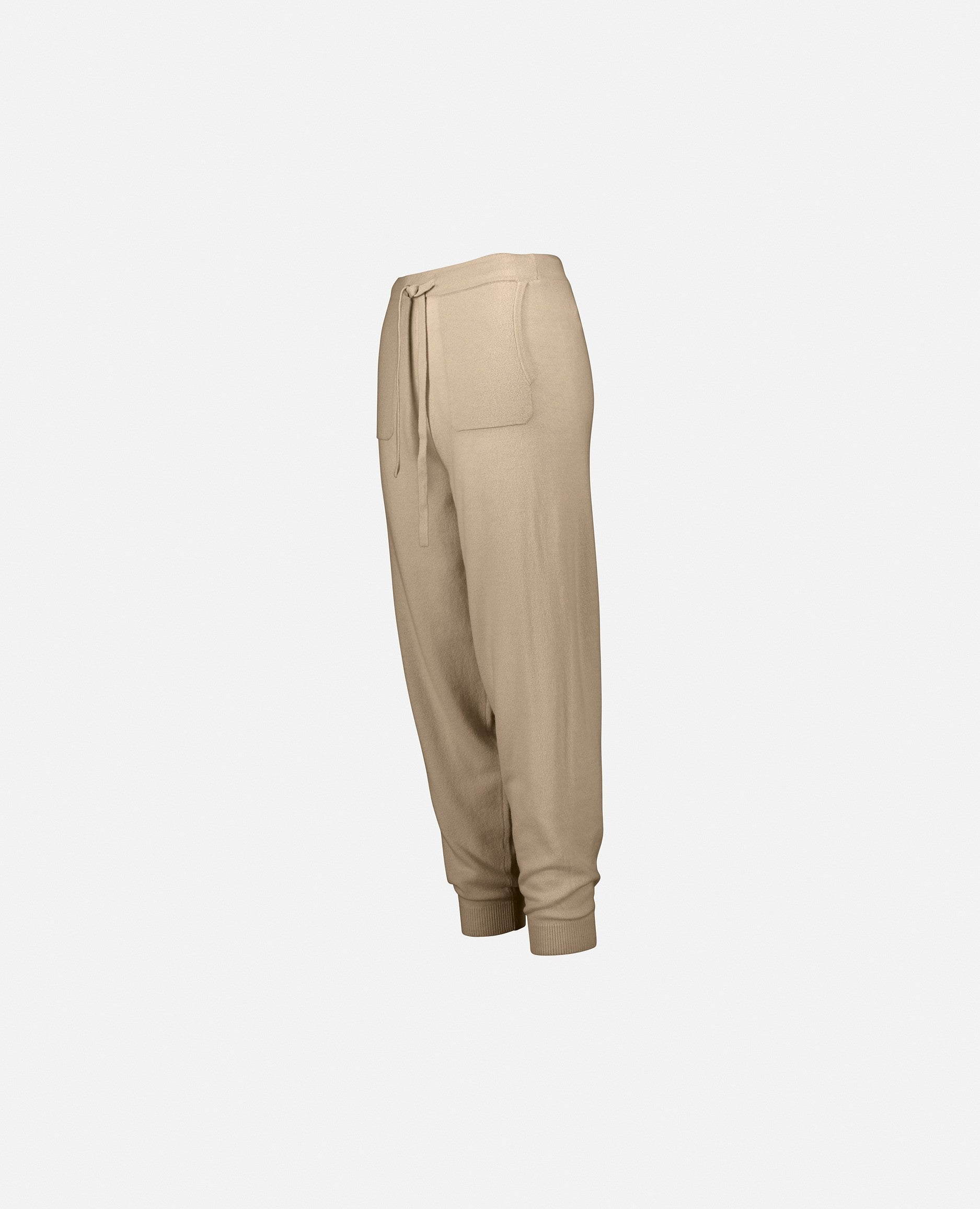 235-17706-43-S_3 - Allude - 30% Cashmere 70% Wolle Beige Damen Feinstrick Gerade Passform Hose Hosen SAPG::235-17706 Winter 2023/2024 Wolle