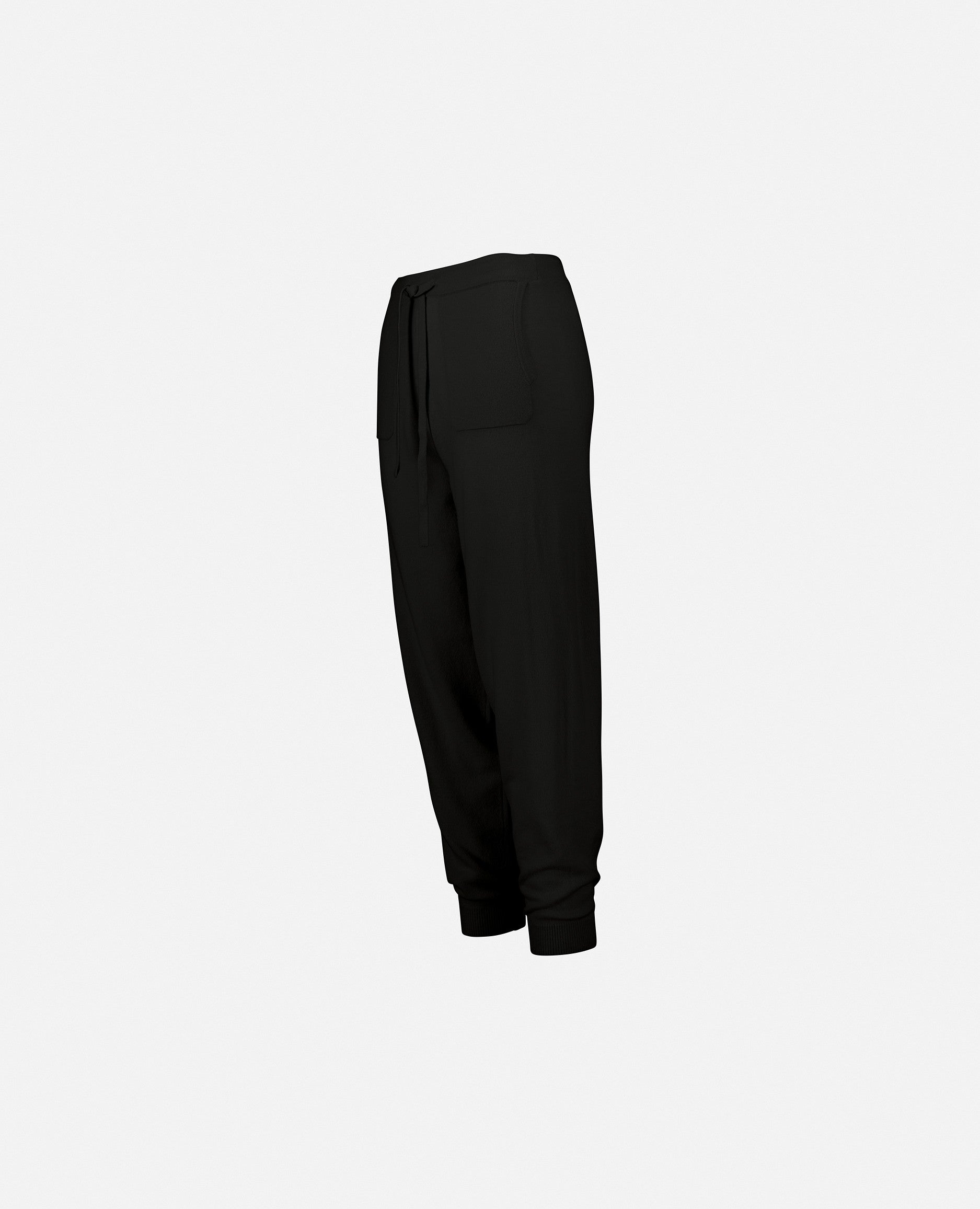 235-17706-90-S_3 - Allude - 30% Cashmere 70% Wolle Damen Feinstrick Gerade Passform Hose Hosen SAPG::235-17706 Schwarz Winter 2023/2024 Wolle