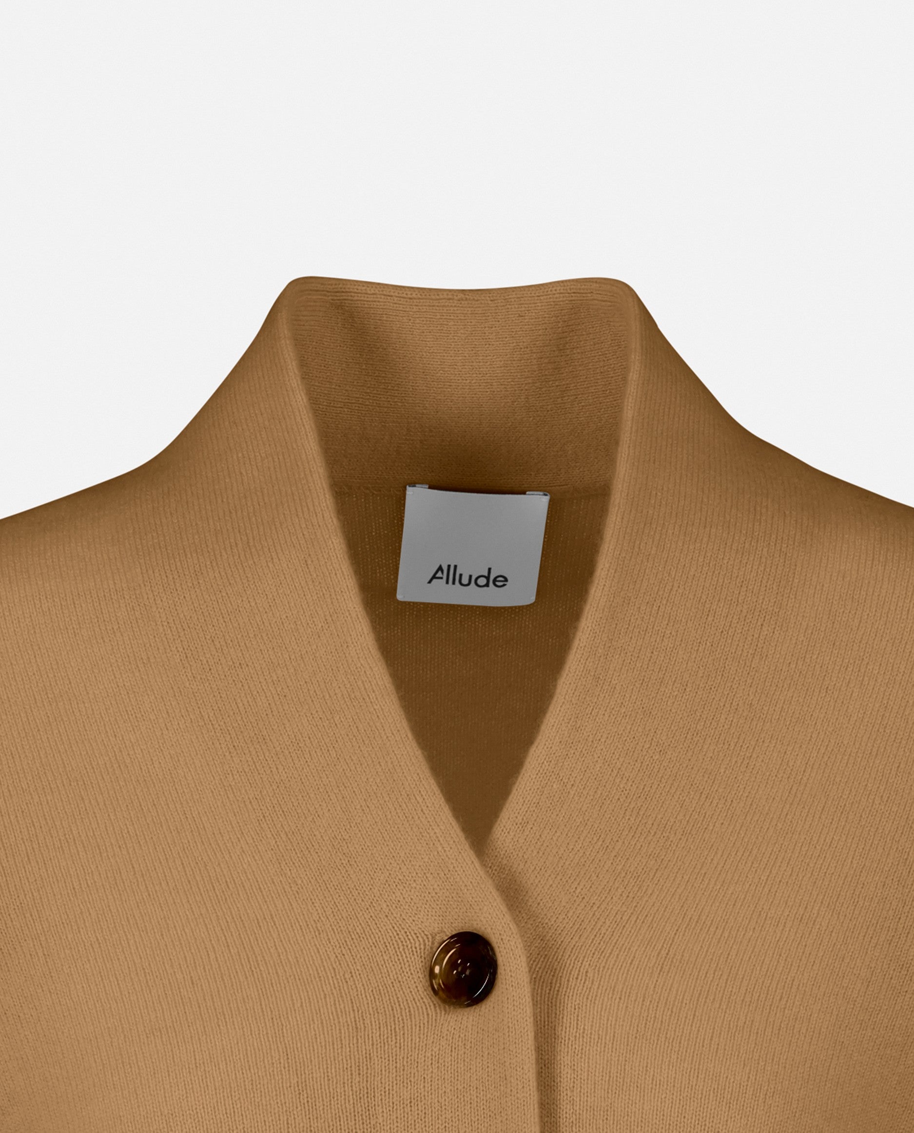 235-17730-44-S_5 - Allude - 30% Cashmere 70% Wolle Beige Damen Feinstrick Langarm SAPG::235-17730 Strickjacke Taillierter Schnitt Winter 2023/2024 Wolle
