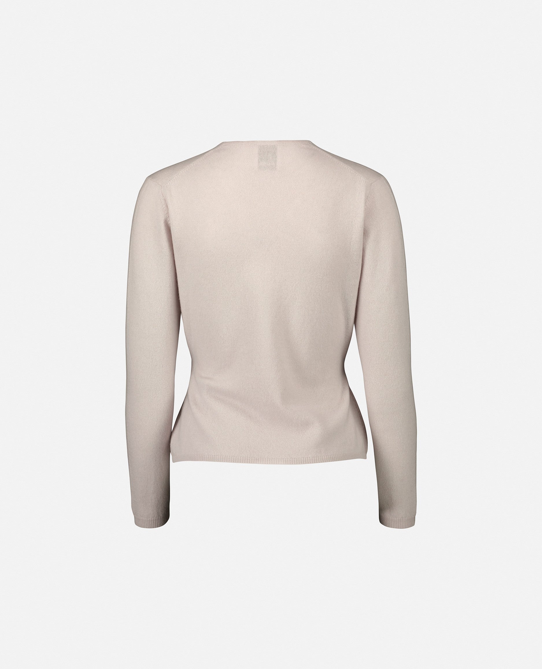 235-17732-41-S_2 - Allude - 30% Cashmere 70% Wolle Creme Damen Feinstrick Langarm Pullover SAPG::235-17732 Taillierter Schnitt Wickelkragen Winter 2023/2024 Wolle