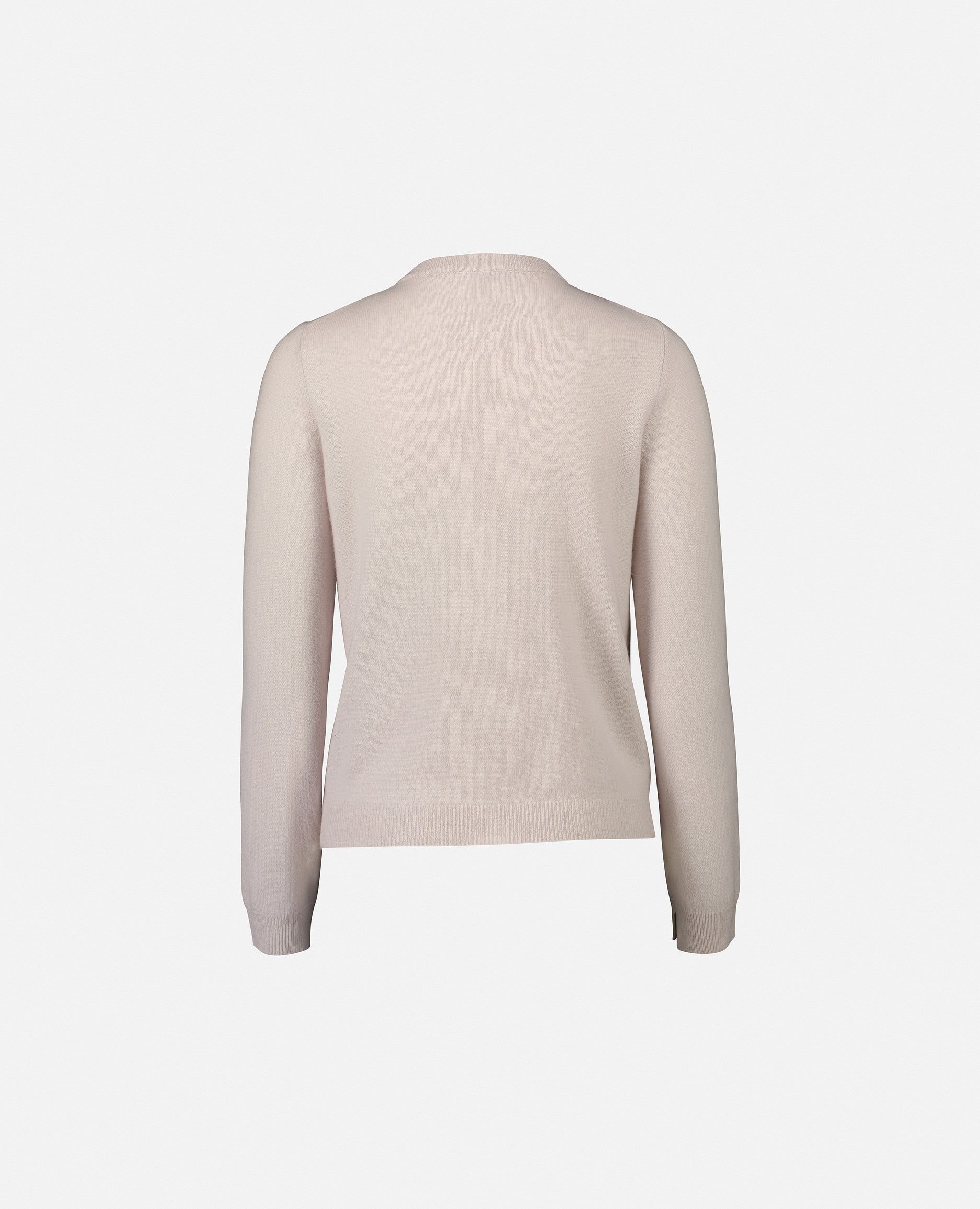 235-17744-41-S_2 - Allude - 30% Cashmere 70% Wolle Creme Damen Feinstrick Gerade Passform Kreme Langarm Rundhalsausschnitt SAPG::235-17744 Strickjacke Winter 2023/2024 Wolle