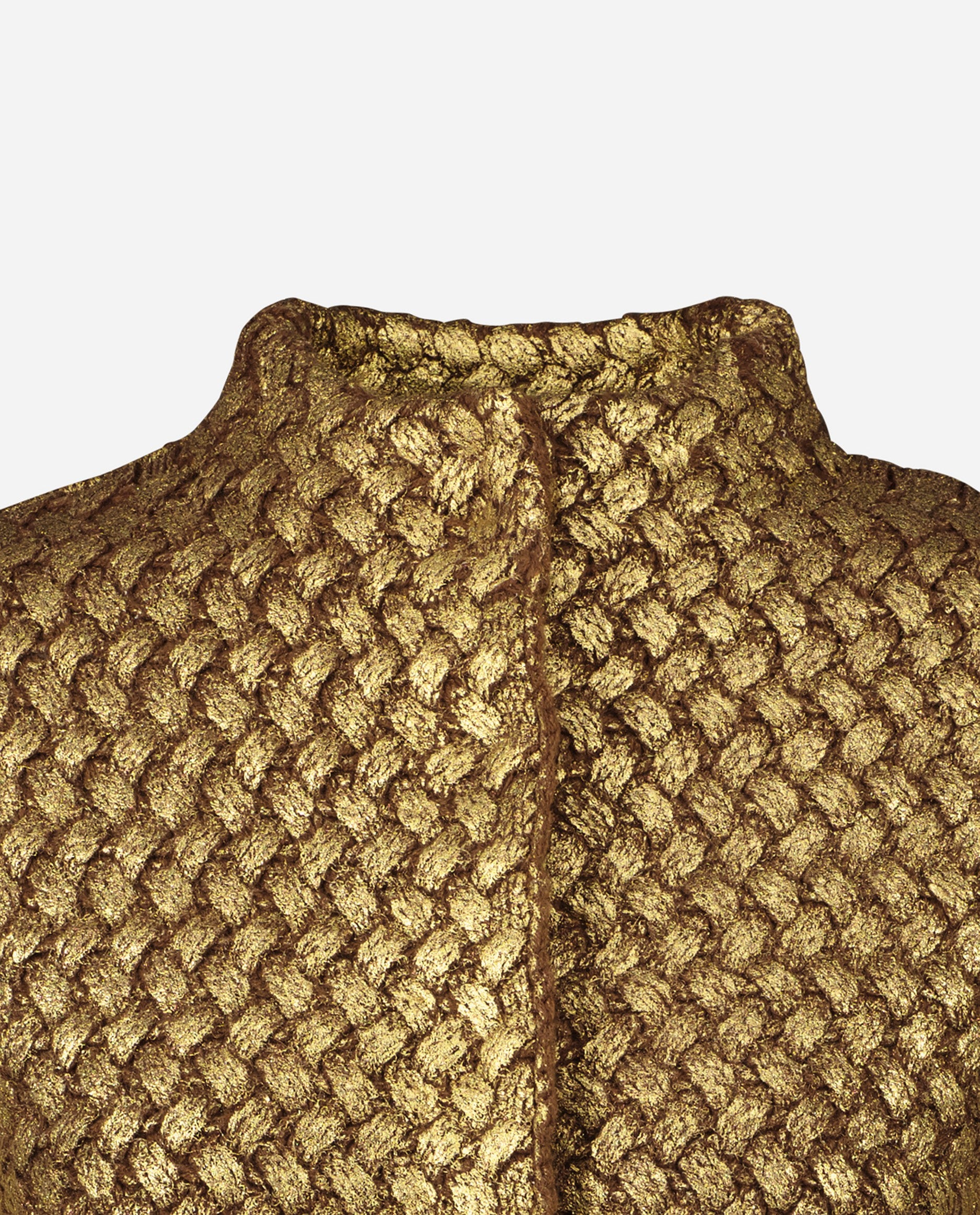 235-17760-47-S_5 - Allude - ad_campaign Beige Damen Gerade Passform Grobstrick Langarm SAPG::235-17760 Stehkragen Strickjacke Winter 2023/2024 Wolle Xmas23
