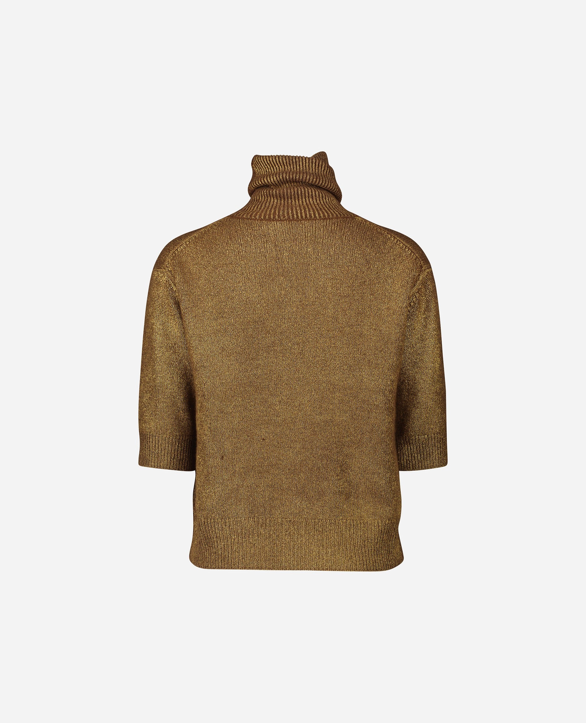 235-17761-47-S_2 - Allude - 30% Cashmere 70% Wolle Beige Damen Feinstrick Gerade Passform Halbarm Pullover Rollkragen SAPG::235-17761 Winter 2023/2024 Wolle