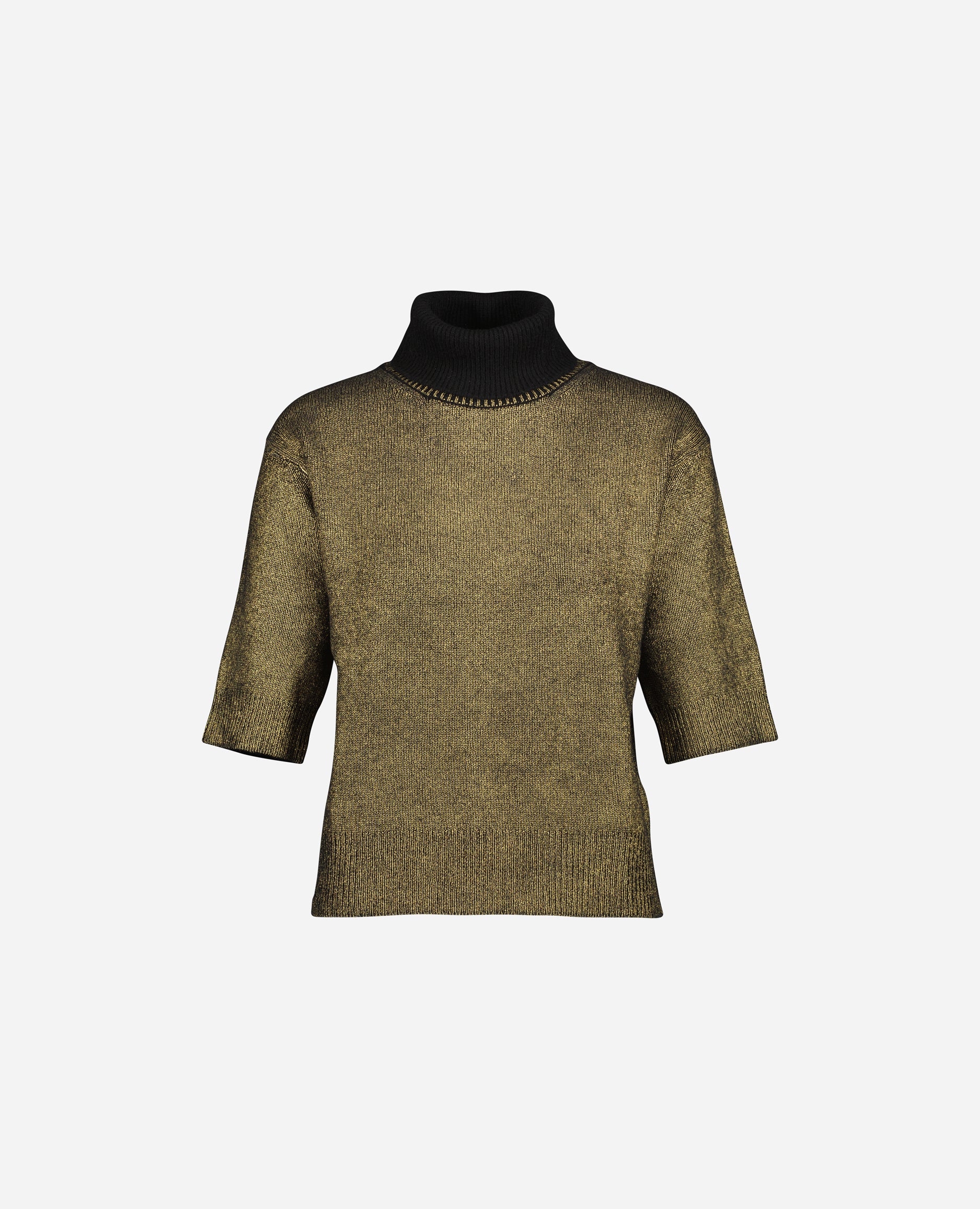 235-17761-90_1 - Allude - 30% Cashmere 70% Wolle Damen Feinstrick Gerade Passform Halbarm Pullover Rollkragen SAPG::235-17761 Schwarz Winter 2023/2024 Wolle Xmas23
