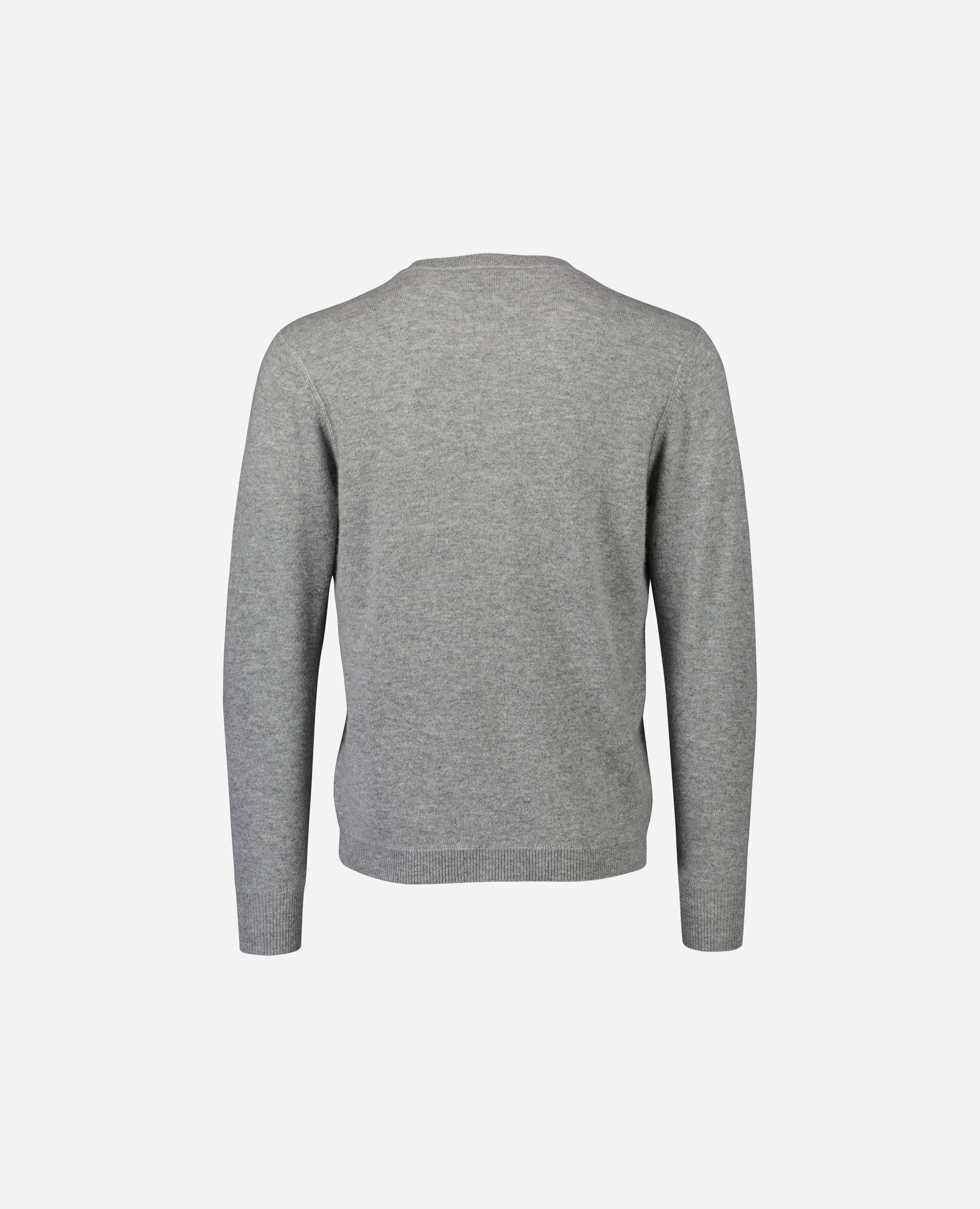 235-30051-83-2 - Allude - 100% Cashmere ad_campaign Cashmere Feinstrick Gerade Passform Grau Herren Langarm Pullover Rundhalsausschnitt SAPG::235-30051 Winter 2023/2024