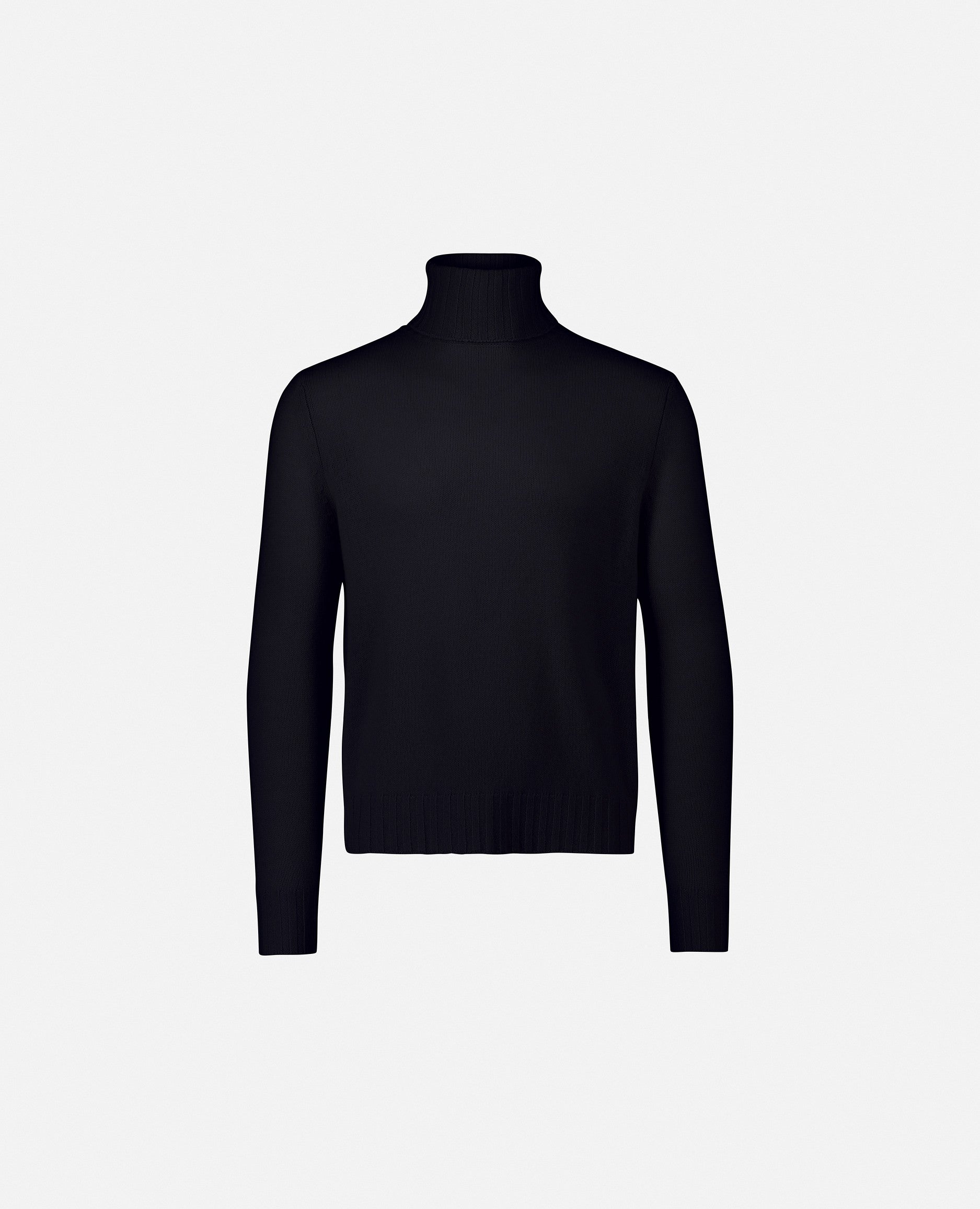 235-37031-14-S_1 - Allude - 30% Cashmere 70% Wolle Gerade Passform Herren Langarm Mittelschwerer Strick Navy Pullover Rollkragen SAPG::235-37031 Winter 2023/2024 Wolle