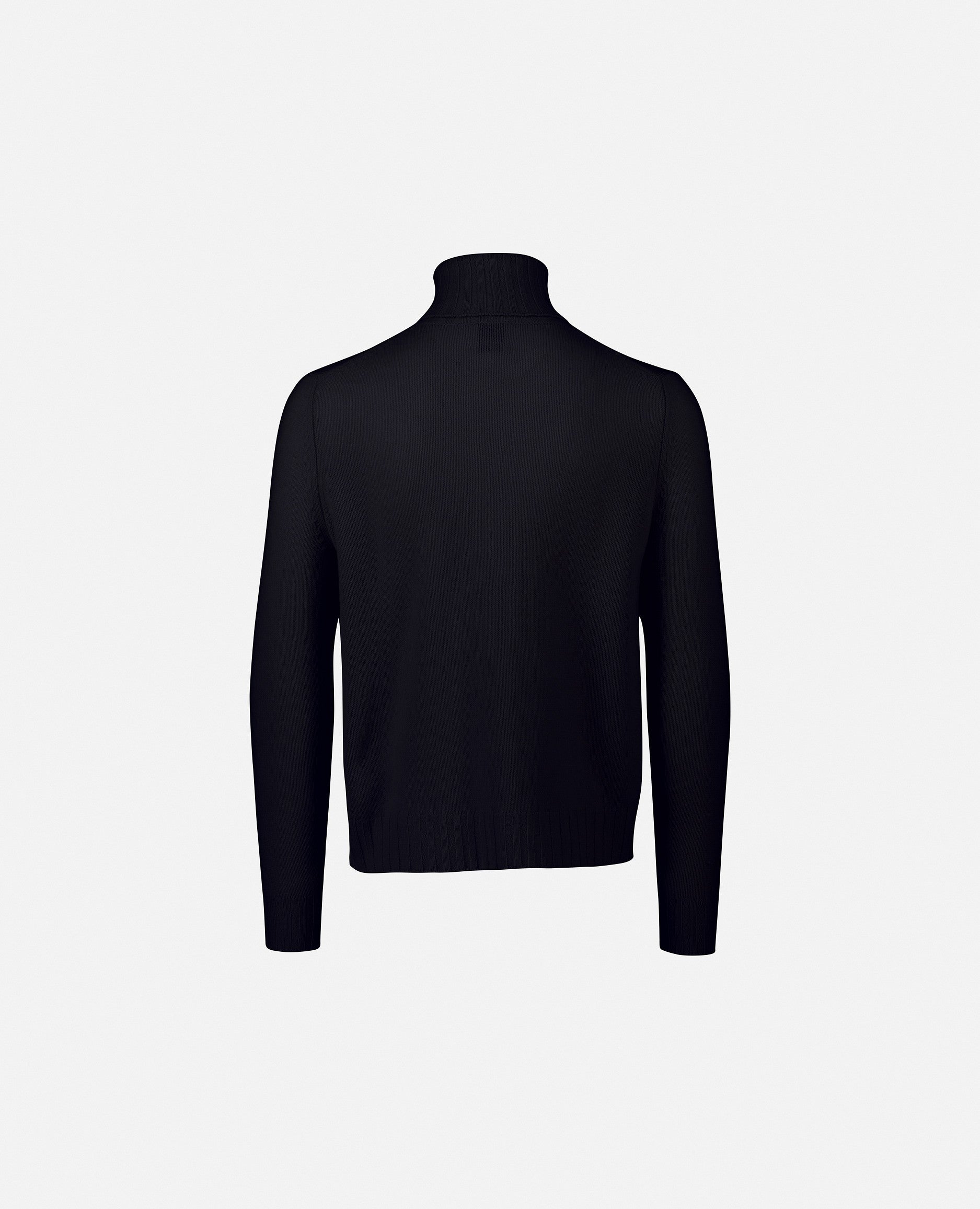 235-37031-14-S_2 - Allude - 30% Cashmere 70% Wolle Gerade Passform Herren Langarm Mittelschwerer Strick Navy Pullover Rollkragen SAPG::235-37031 Winter 2023/2024 Wolle