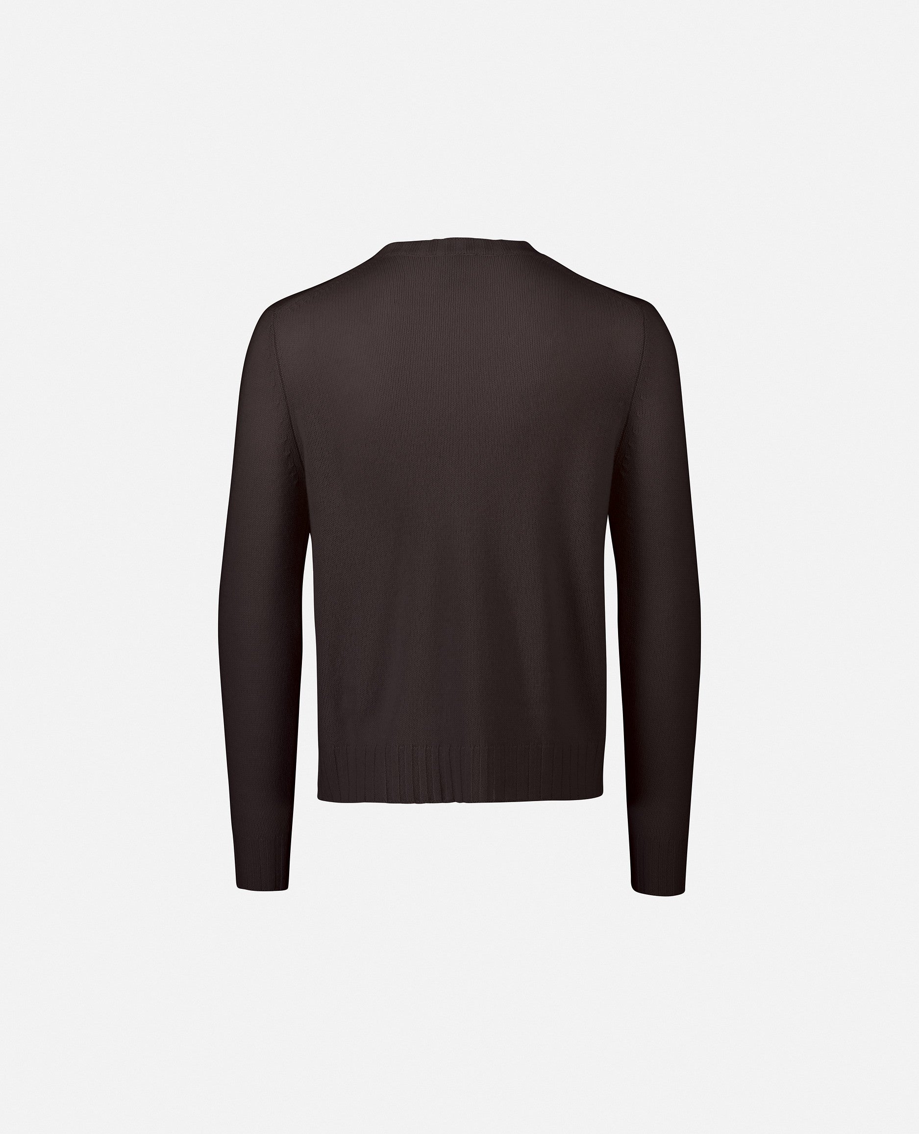 235-37033-49-S_2 - Allude - 30% Cashmere 70% Wolle Braun Gerade Passform Herren Langarm Mittelschwerer Strick Pullover Rundhalsausschnitt SAPG::235-37033 Winter 2023/2024 Wolle