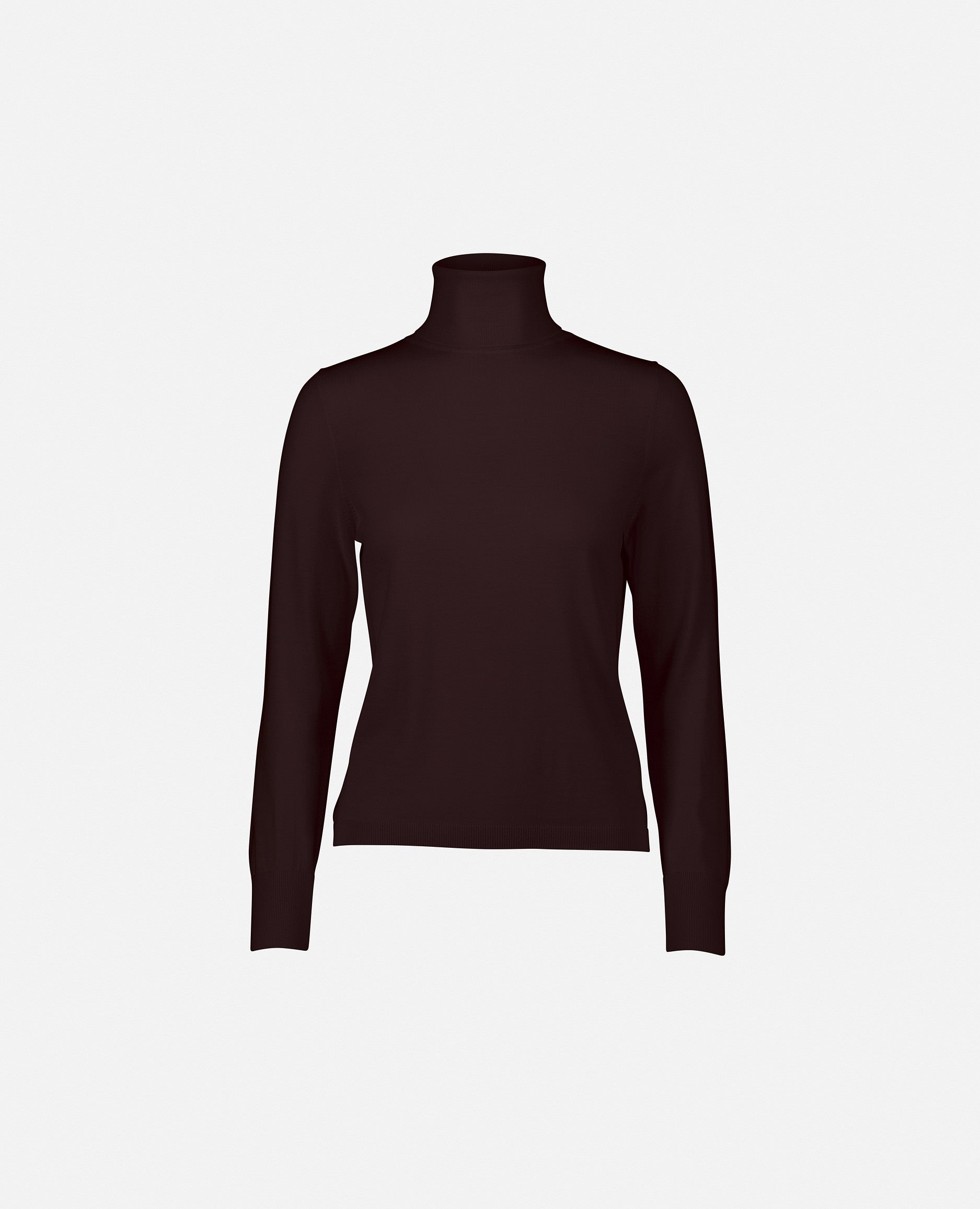 235-64010-468-S_1 - Allude - 100% Wolle Damen Feinstrick Gerade Passform Langarm Pullover Rollkragen Rot SAPG::235-64010 Winter 2023/2024 Wolle