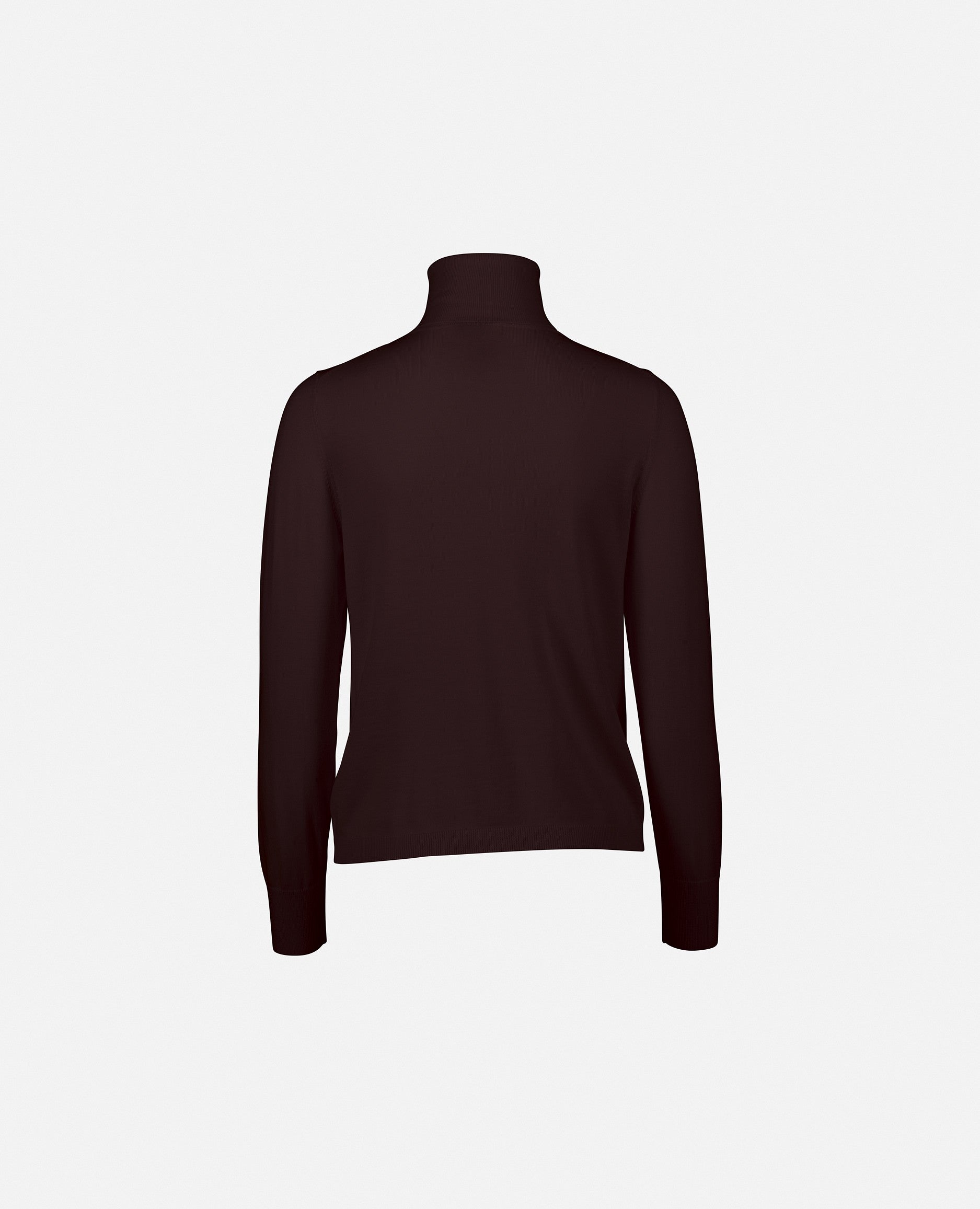 235-64010-468-S_2 - Allude - 100% Wolle Damen Feinstrick Gerade Passform Langarm Pullover Rollkragen Rot SAPG::235-64010 Winter 2023/2024 Wolle