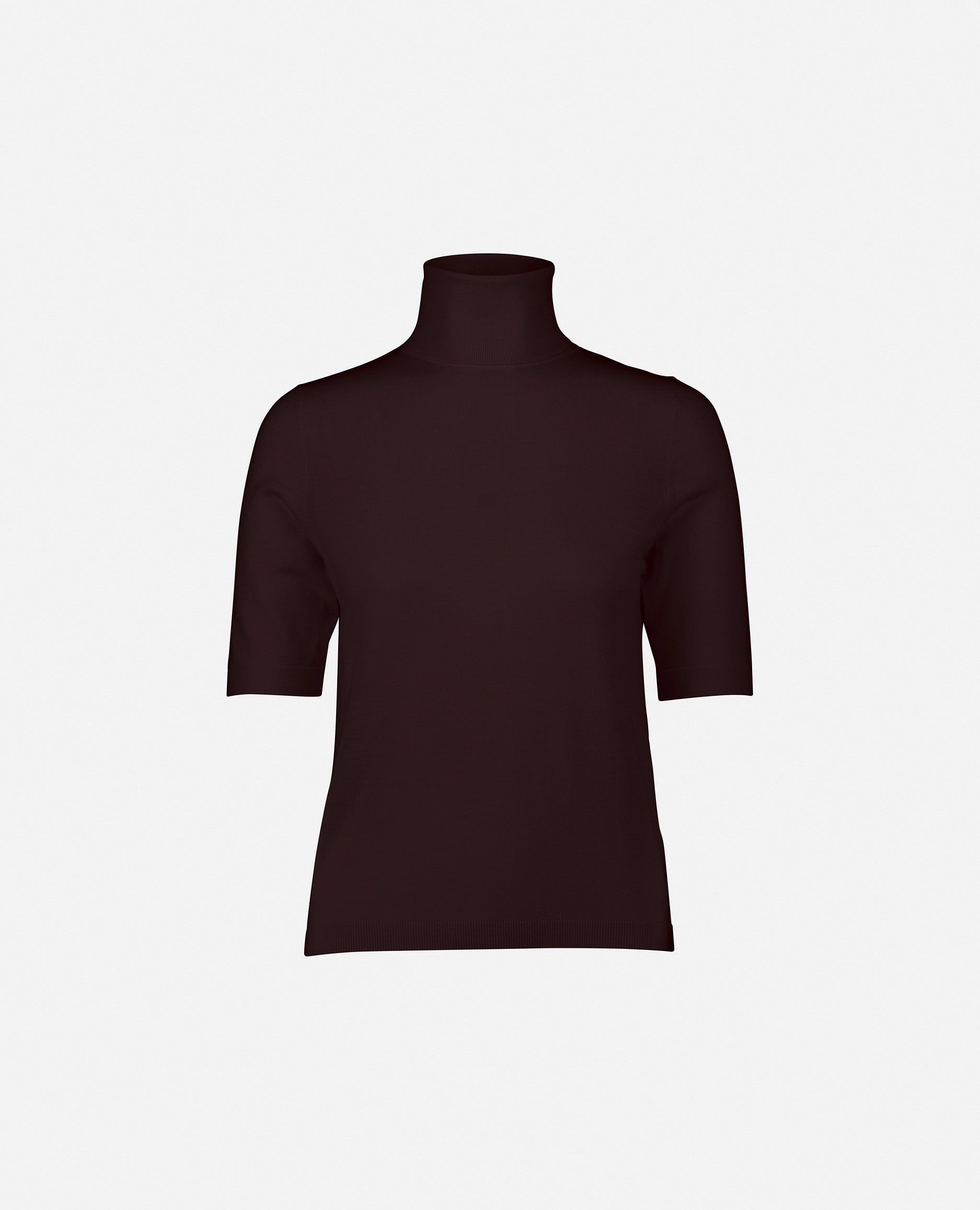 235-64011-468-S_1 - Allude - 100% Wolle Damen Feinstrick Gerade Passform Halbarm Pullover Rollkragen Rot SAPG::235-64011 Winter 2023/2024 Wolle