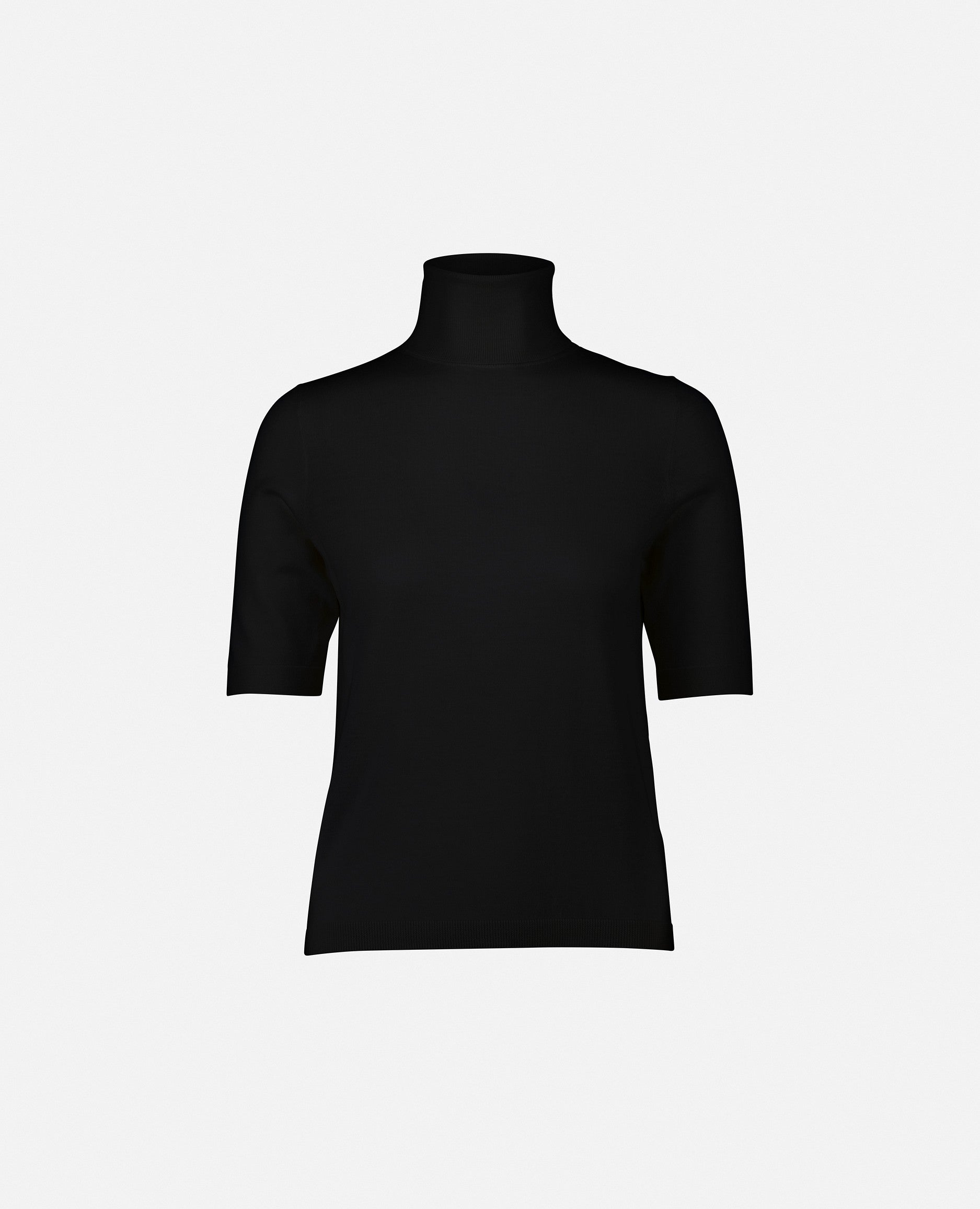 235-64011-490-S_1 - Allude - 100% Wolle Braun Damen Feinstrick Gerade Passform Halbarm Pullover Rollkragen SAPG::235-64011 Winter 2023/2024 Wolle