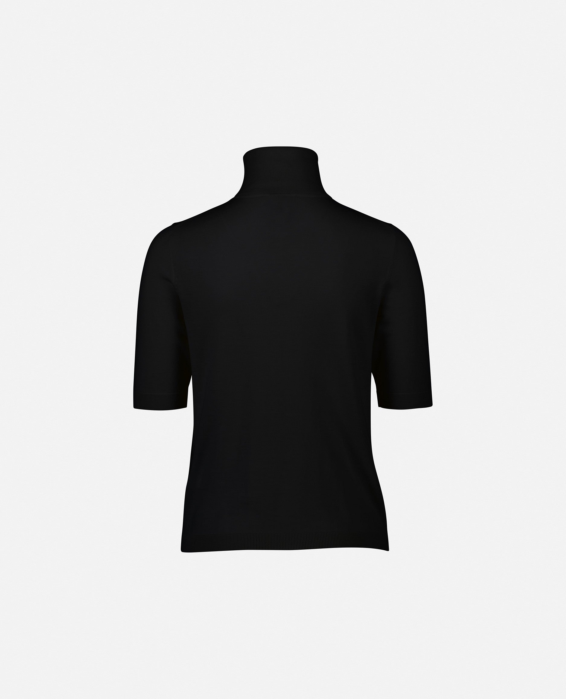 235-64011-490-S_2 - Allude - 100% Wolle Braun Damen Feinstrick Gerade Passform Halbarm Pullover Rollkragen SAPG::235-64011 Winter 2023/2024 Wolle