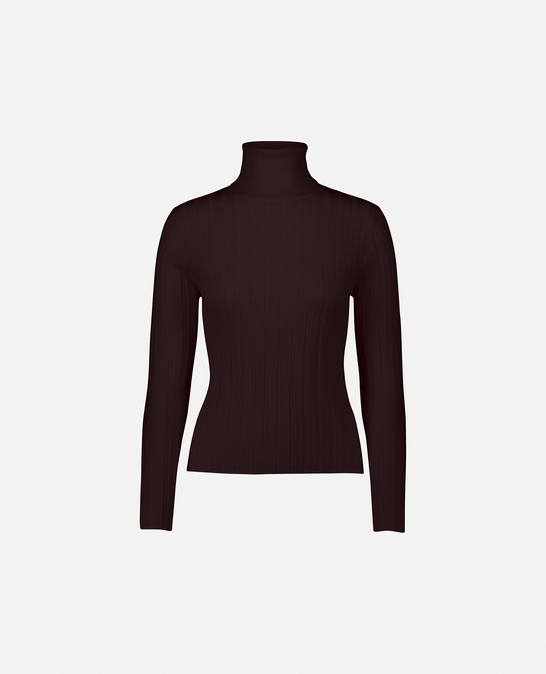 235-64022-468-S_1 - Allude - 100% Wolle Damen Enger Schnitt Feinstrick Langarm Pullover Rollkragen Rot SAPG::235-64022 Winter 2023/2024 Wolle