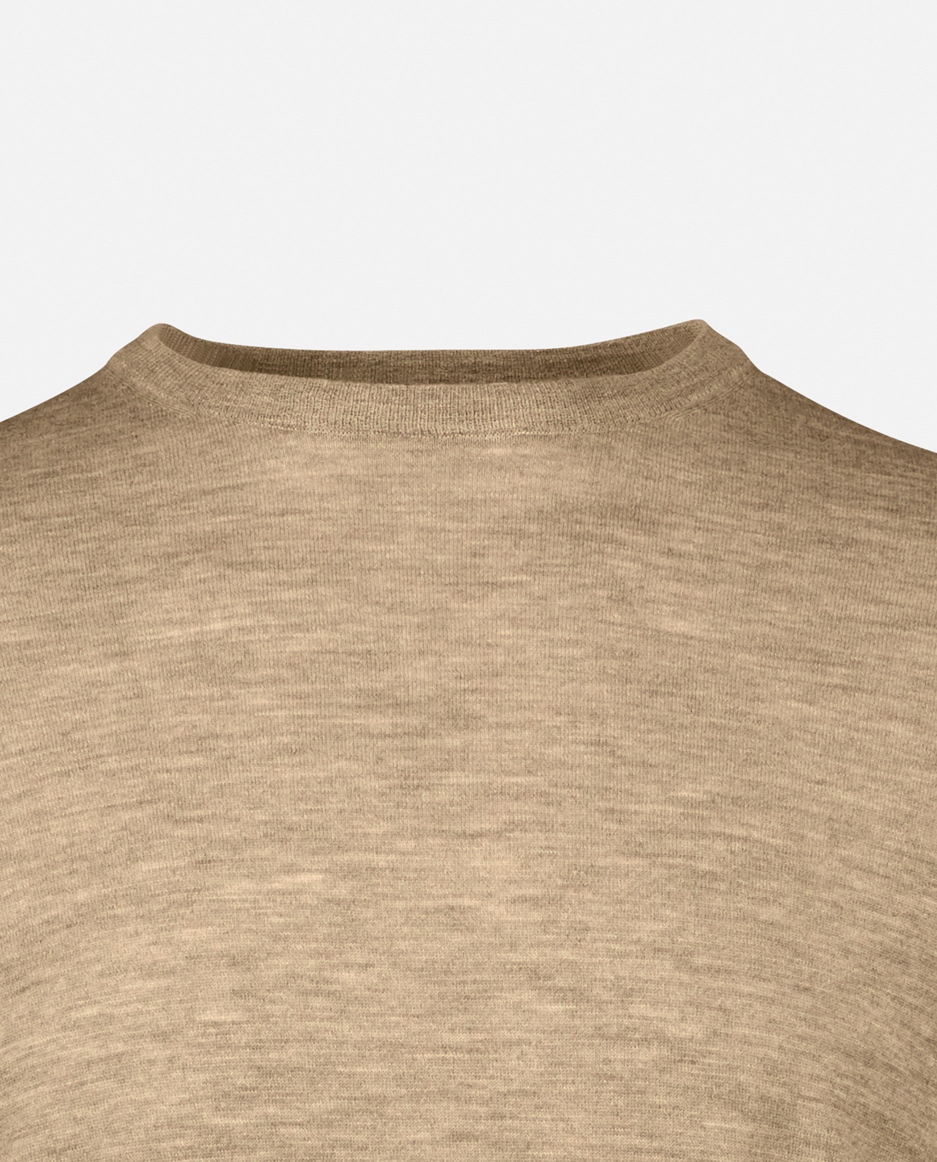 235-79100-46-S_5 - Allude - 100% Cashmere Beige Cashmere Feinstrick Gerade Passform Herren Langarm Pullover Rundhalsausschnitt SAPG::235-79100 Winter 2023/2024