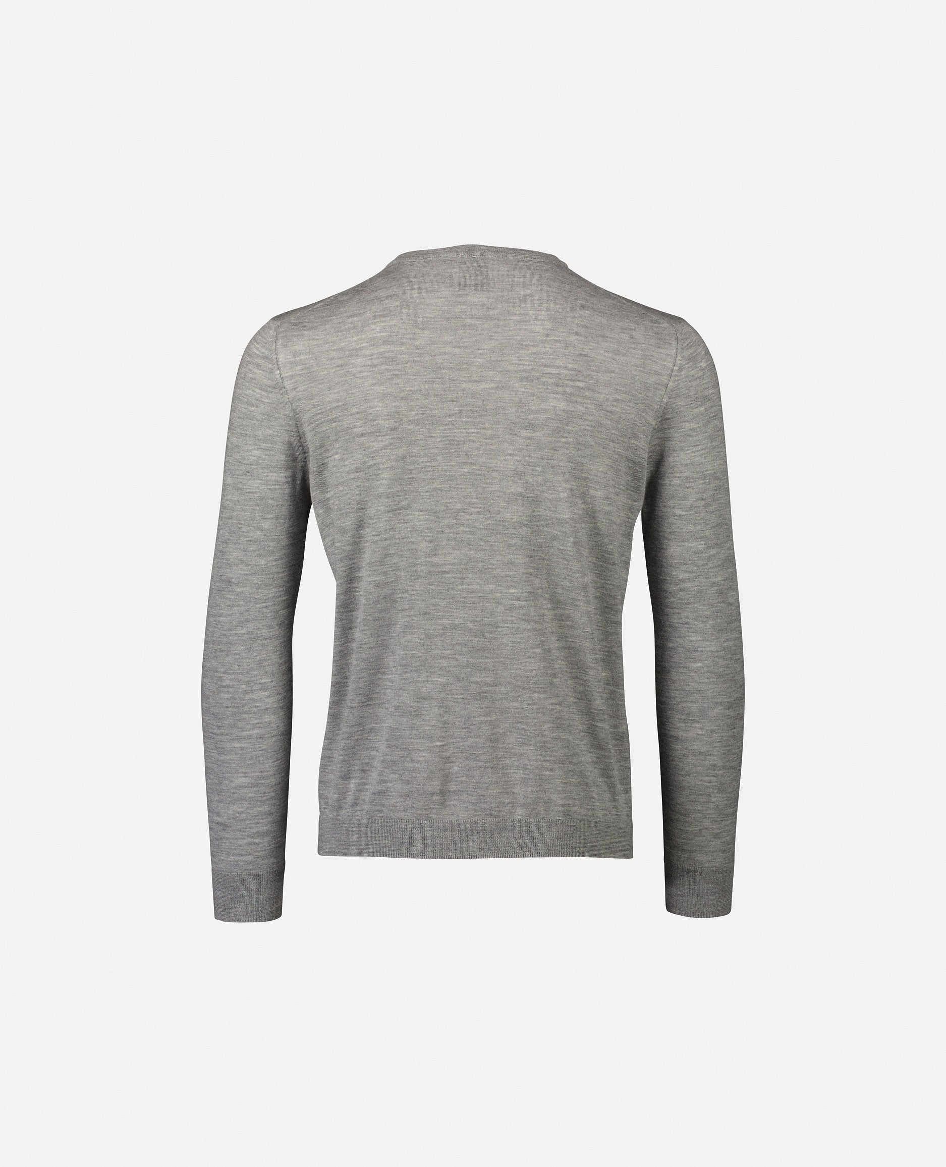 235-79100-83-S_2 - Allude - 100% Cashmere Cashmere Feinstrick Gerade Passform Grau Herren Langarm Pullover Rundhalsausschnitt SAPG::235-79100 Winter 2023/2024