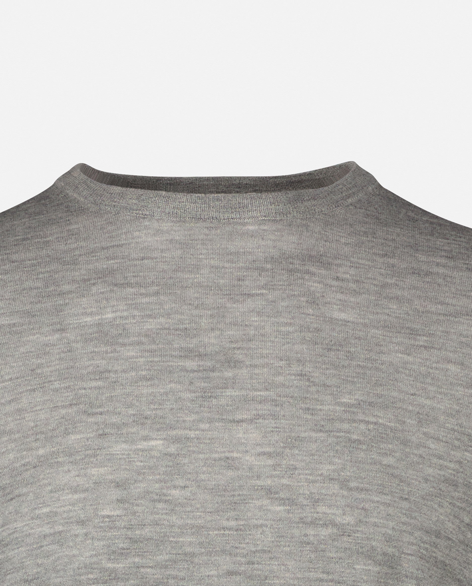 235-79100-83-S_5 - Allude - 100% Cashmere Cashmere Feinstrick Gerade Passform Grau Herren Langarm Pullover Rundhalsausschnitt SAPG::235-79100 Winter 2023/2024