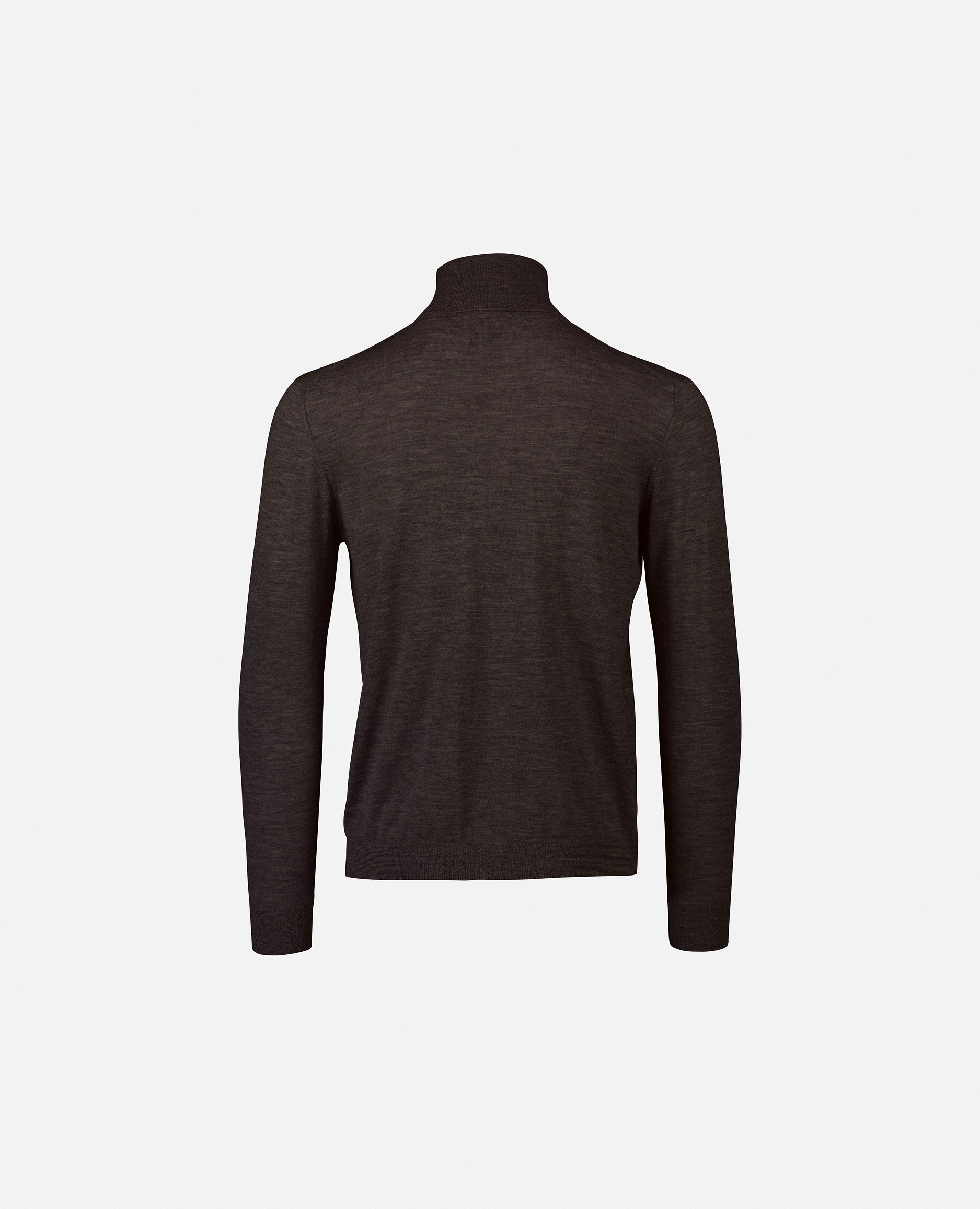 235-79101-49-S_2 - Allude - 100% Cashmere Braun Cashmere Feinstrick Gerade Passform Herren Langarm Pullover Rollkragen SAPG::235-79101 Winter 2023/2024