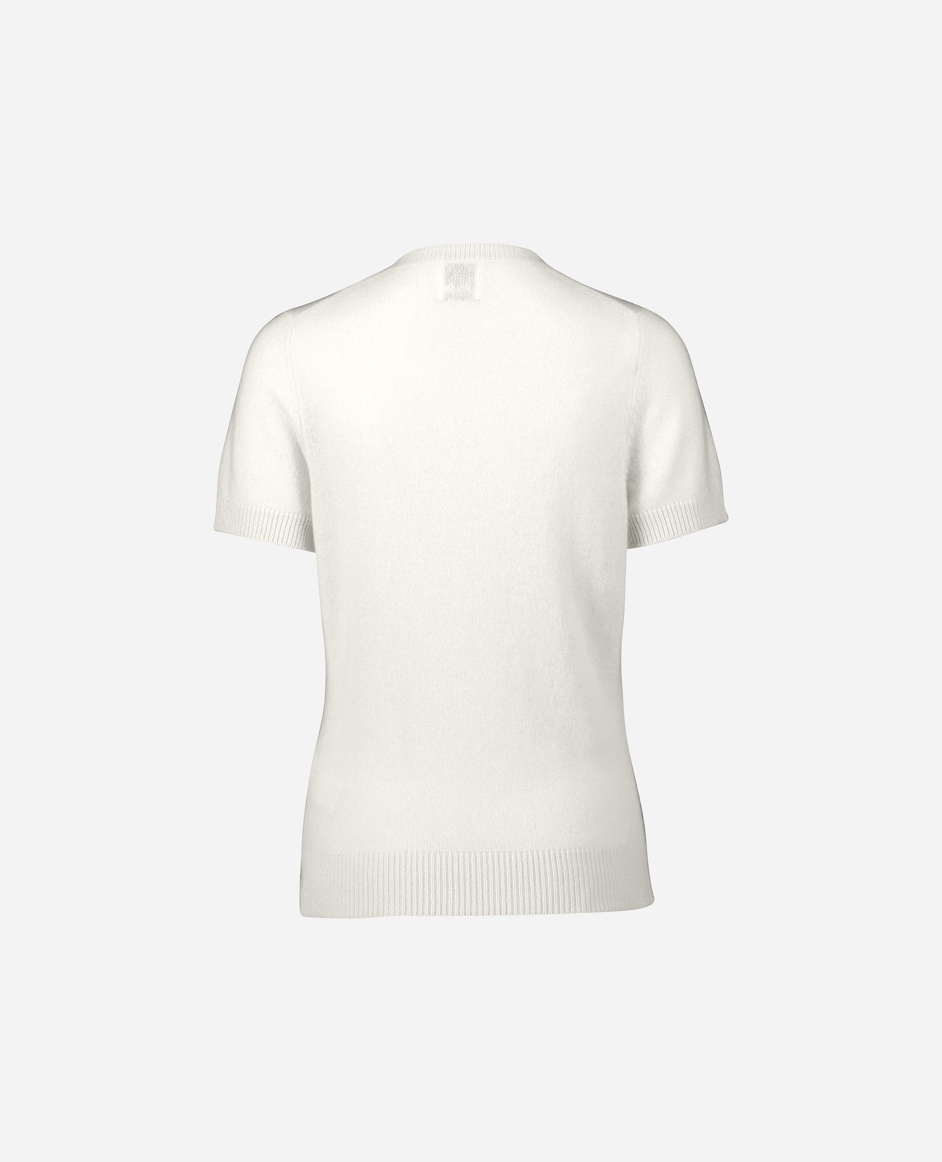 242-11171-40-S_2 - Allude - 1/4 Arm 100% Cashmere Active Cashmere Damen mittelschwerer Strick Pullover Rundhalsausschnitt SAPG::242-11171 Sommer 2024 Taillierter Schnitt Weiß