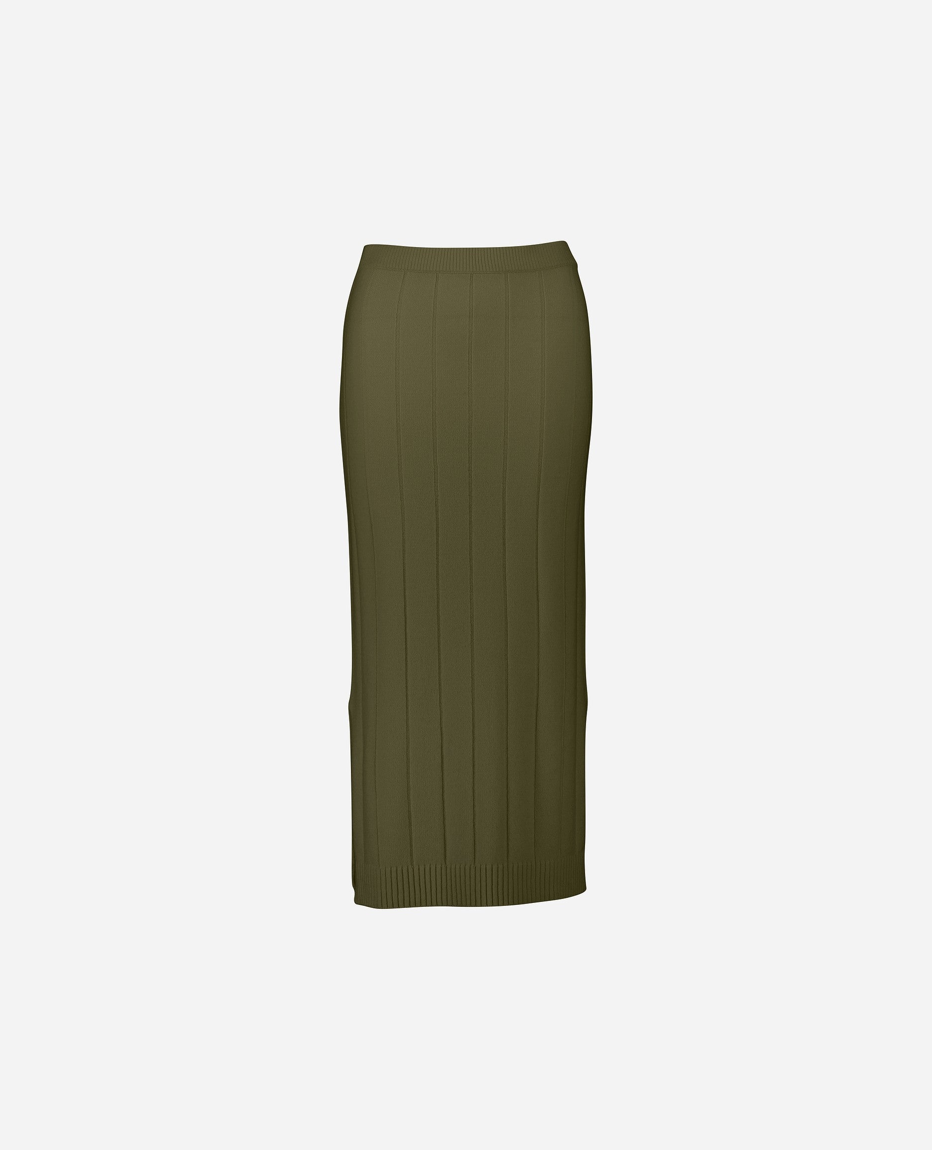 Cashmere blend skirt in khaki