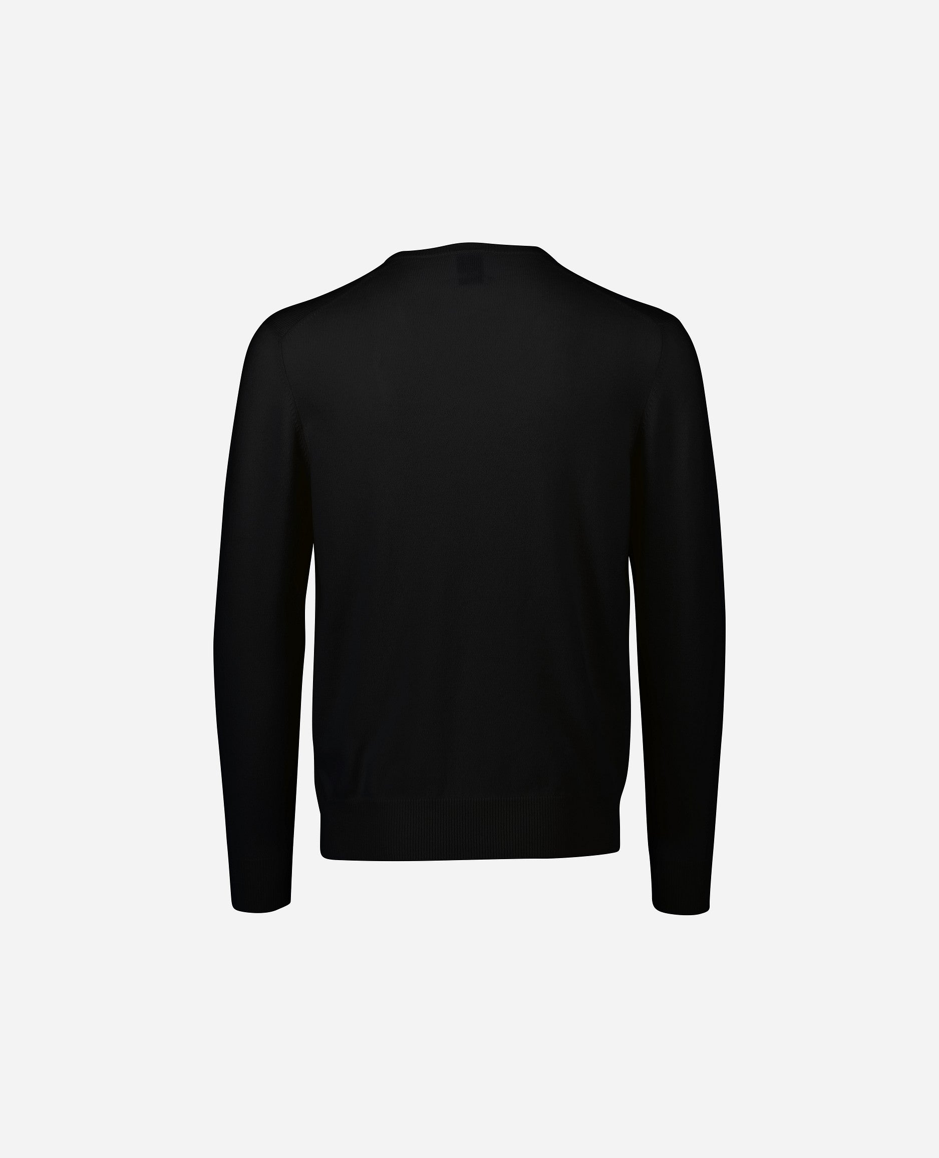 242-30020-90-2 - Allude - 100% Cashmere Active Cashmere Feinstrick Flachstrick Herren Langarm NOS Pullover SAPG::101-30020 Schwarz V-Ausschnitt