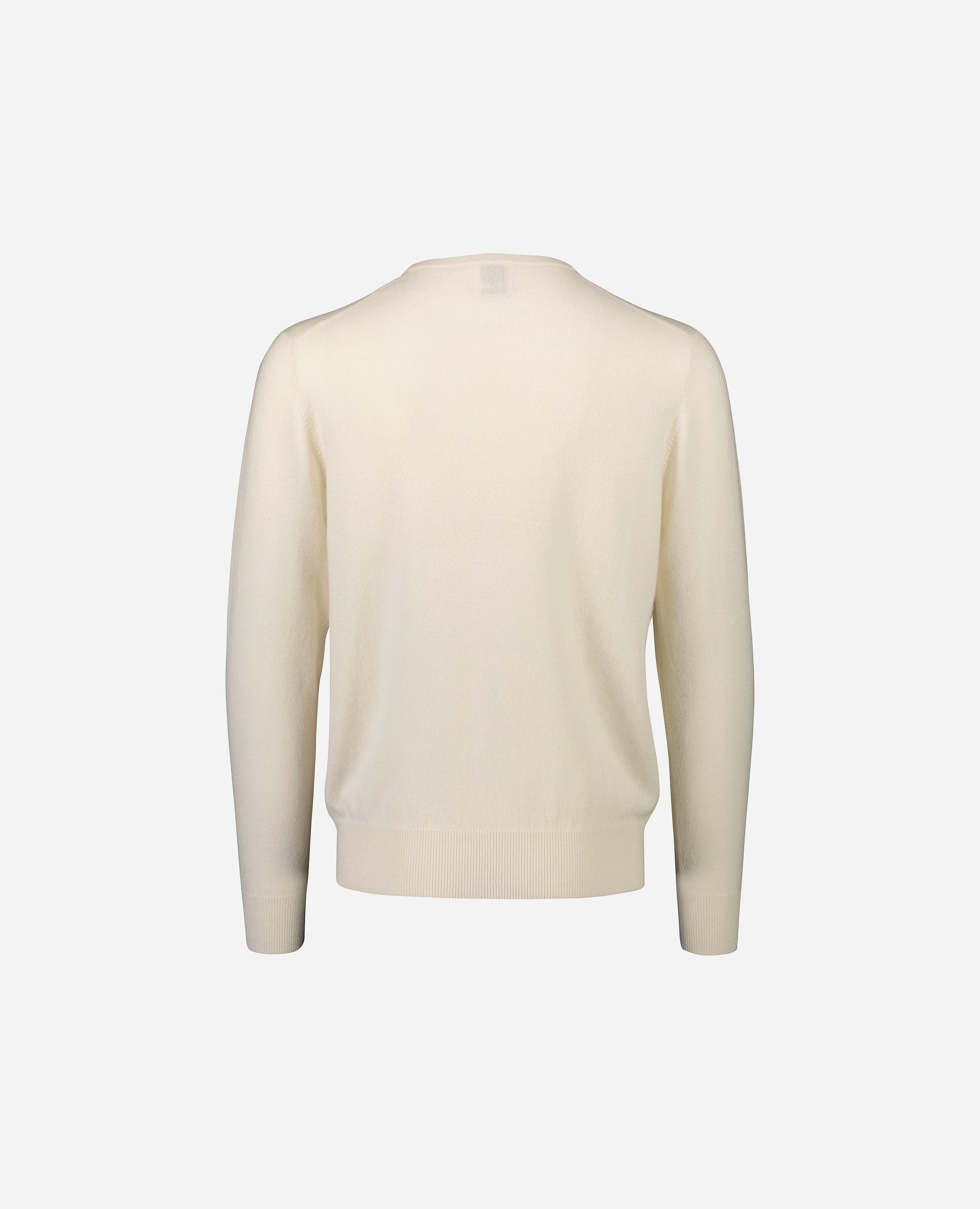 242-30021-41-S_2 - Allude - 100% Cashmere Active Cashmere Feinstrick Gerade Passform Herren Kreme Langarm neveroutofstock NOS Pullover Rundhalsausschnitt SAPG::242-30021 Sommer 2024