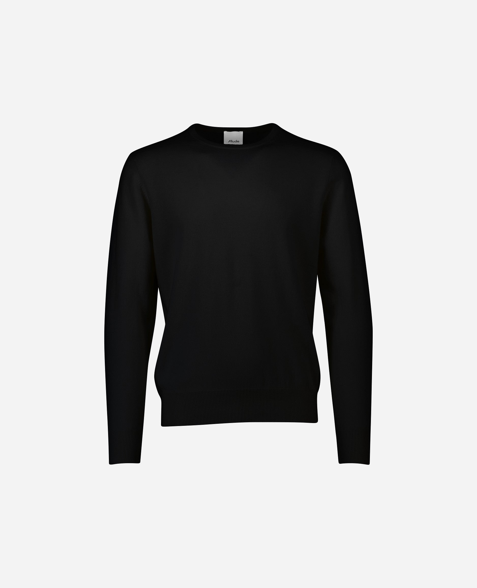 242-30021-90-1 - Allude - 100% Cashmere Active Cashmere Feinstrick Flachstrick Herren Langarm NOS Pullover Rundhals SAPG::101-30021 Schwarz