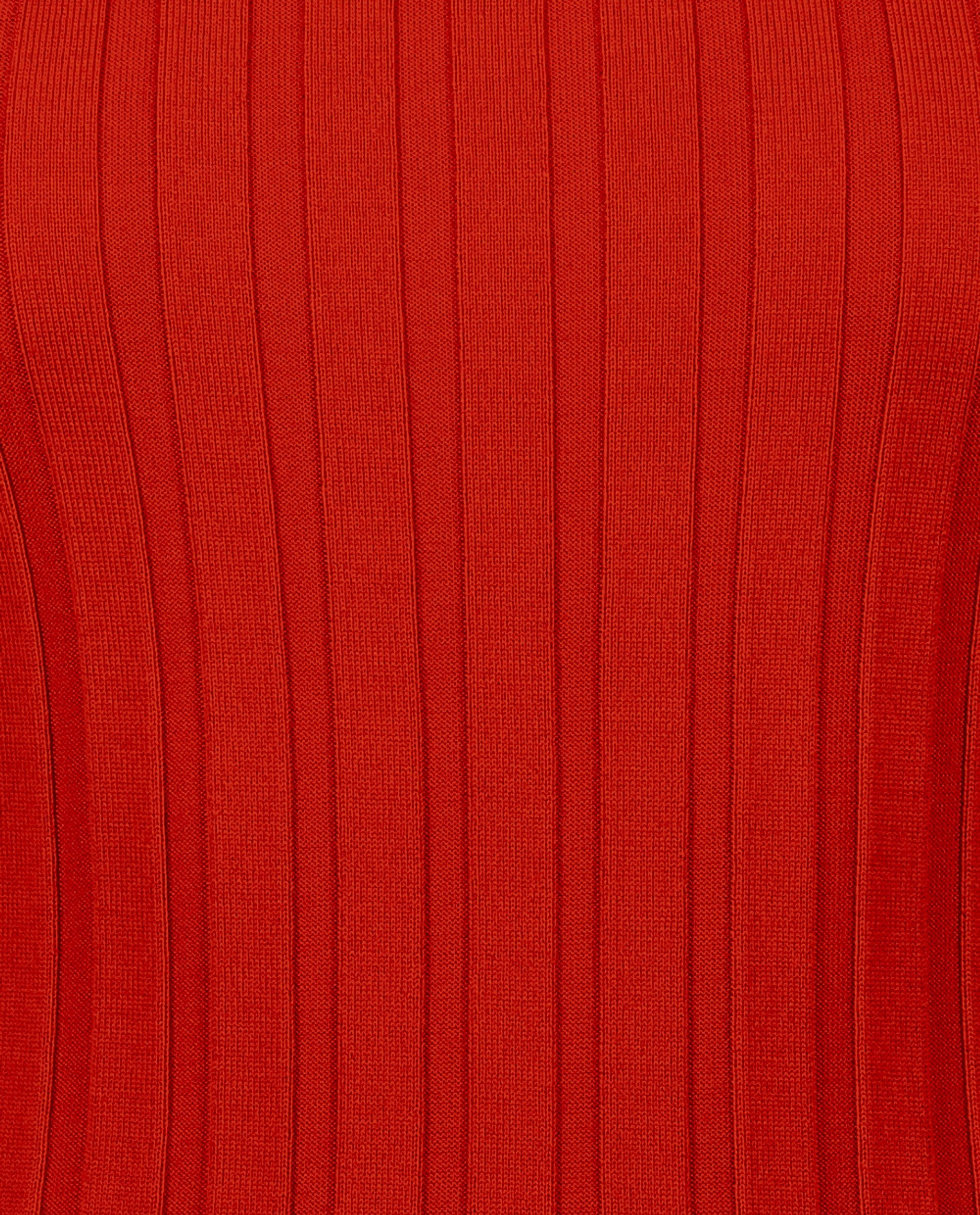 242-64024-464-S_3 - Allude - 100% Wolle (Merino) Damen Feinstrick Rot Rundhalsausschnitt SAPG::242-64024 Sommer 2024 Taillierter Schnitt Top Wolle