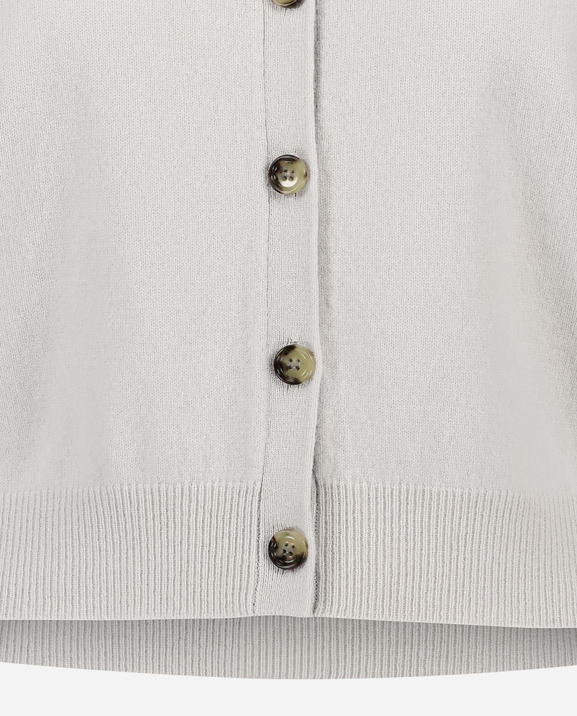 245-17052-80-S_hash_escaped_4 - Allude - 30% Cashmere 70% Wolle Active Damen Feinstrick Grau Kastiger Schnitt Langarm Rundhalsausschnitt SAPG::245-17052 Strickjacke Winter 2024/2025 Wolle