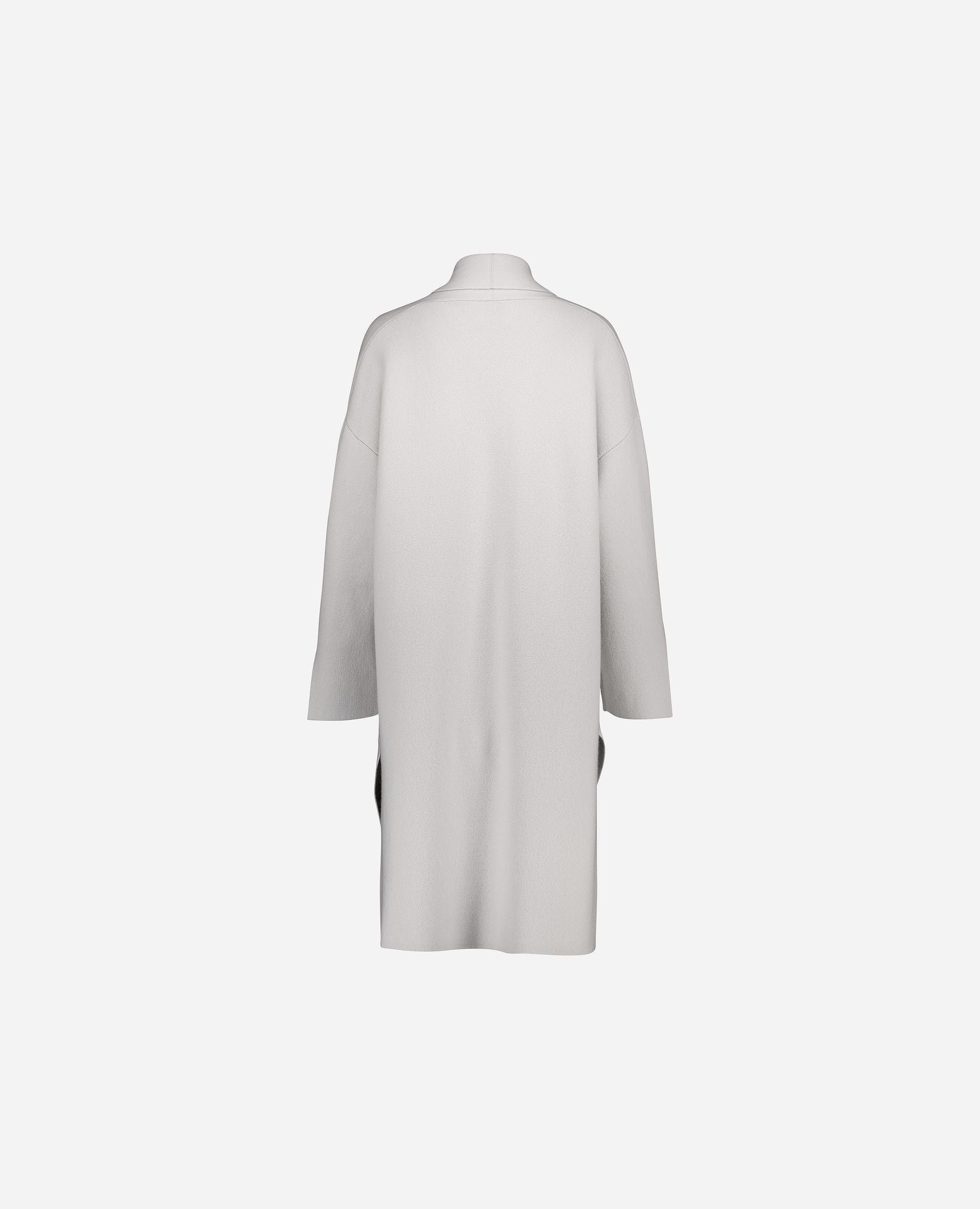 245-17600-80-S_hash_escaped_2 - Allude - 0 30% Cashmere 70% Wolle Active Damen Grau Langarm Lockerer Schnitt Mantel mittelschwerer Strick SAPG::245-17600 Winter 2024/2025 Wolle