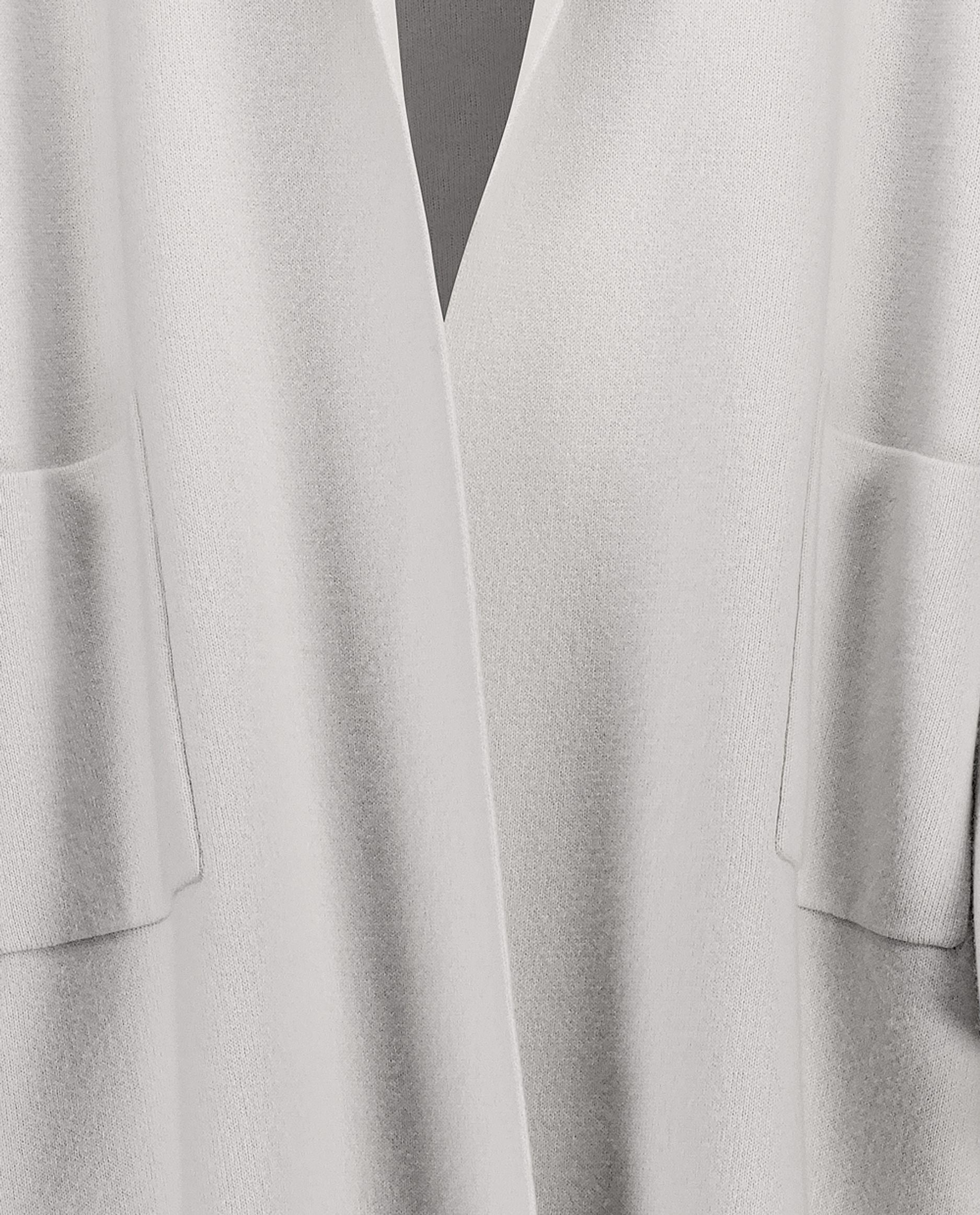 245-17600-80-S_hash_escaped_4 - Allude - 0 30% Cashmere 70% Wolle Active Damen Grau Langarm Lockerer Schnitt Mantel mittelschwerer Strick SAPG::245-17600 Winter 2024/2025 Wolle