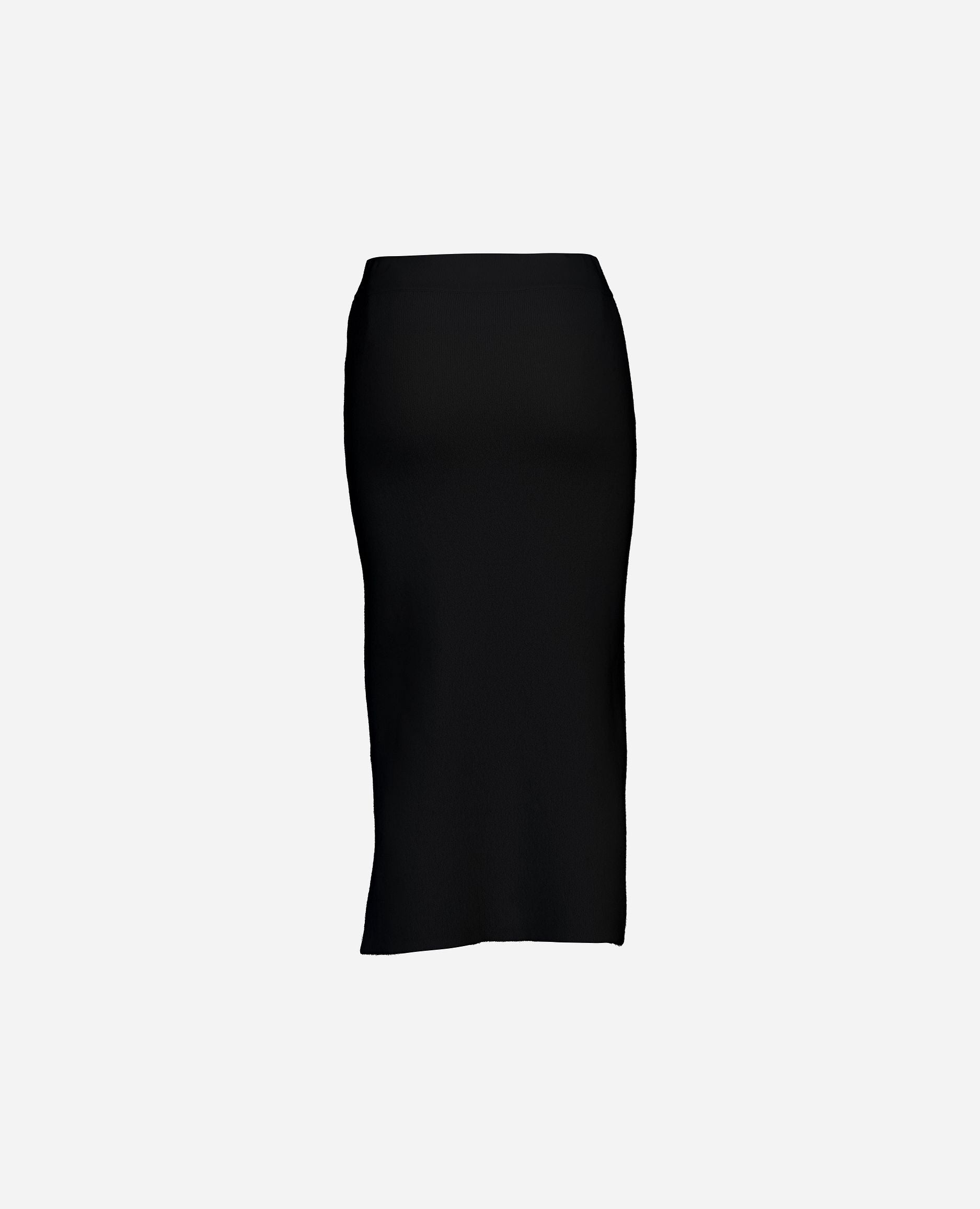 245-17604-90-S_hash_escaped_2 - Allude - 0 30% Cashmere 70% Wolle Active Damen Gerade Passform mittelschwerer Strick Rock SAPG::245-17604 Schwarz Winter 2024/2025 Wolle