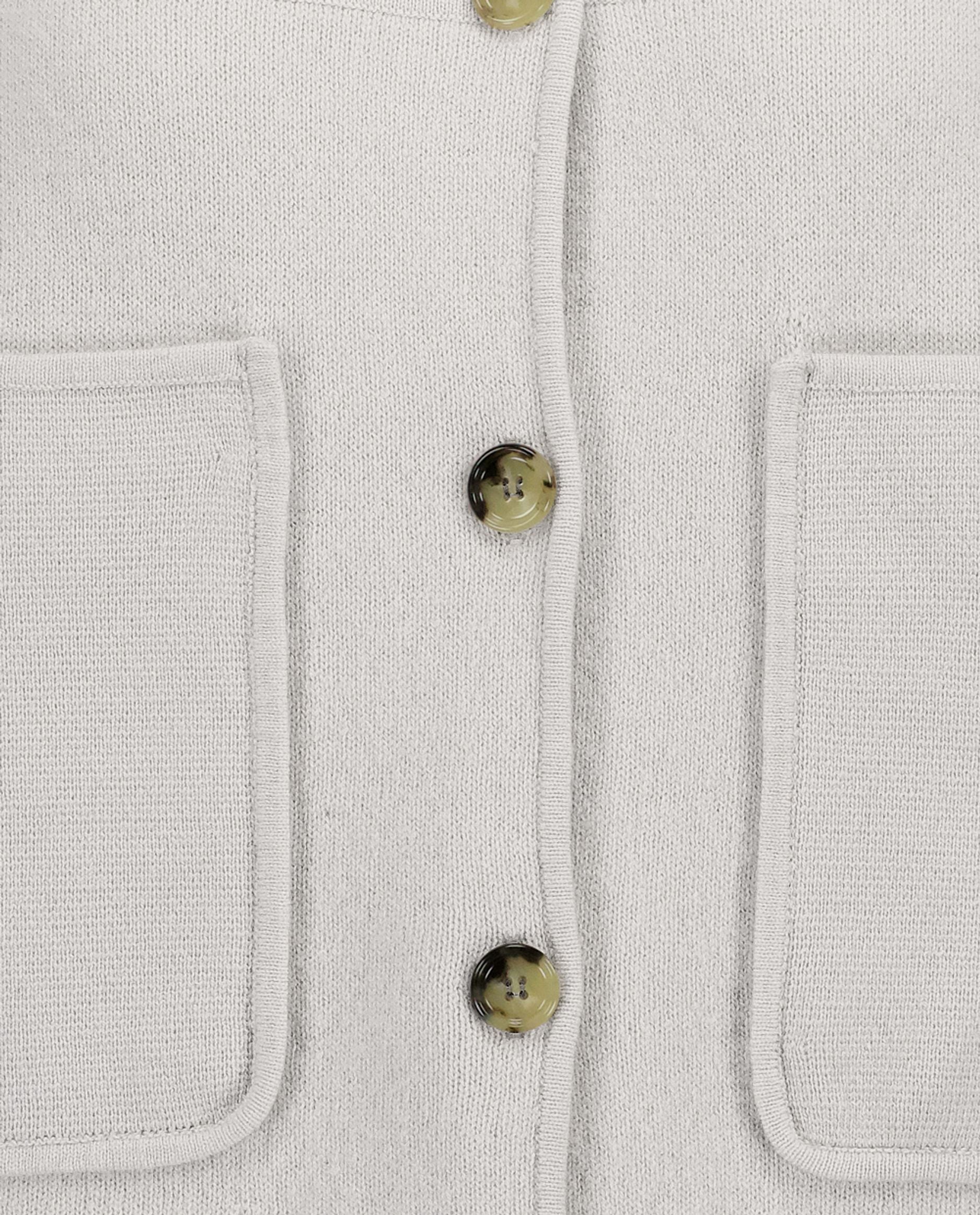 245-17612-80-S_hash_escaped_4 - Allude - 0 30% Cashmere 70% Wolle Active Damen Grau Jacket Kastiger Schnitt Langarm mittelschwerer Strick SAPG::245-17612 Winter 2024/2025 Wolle