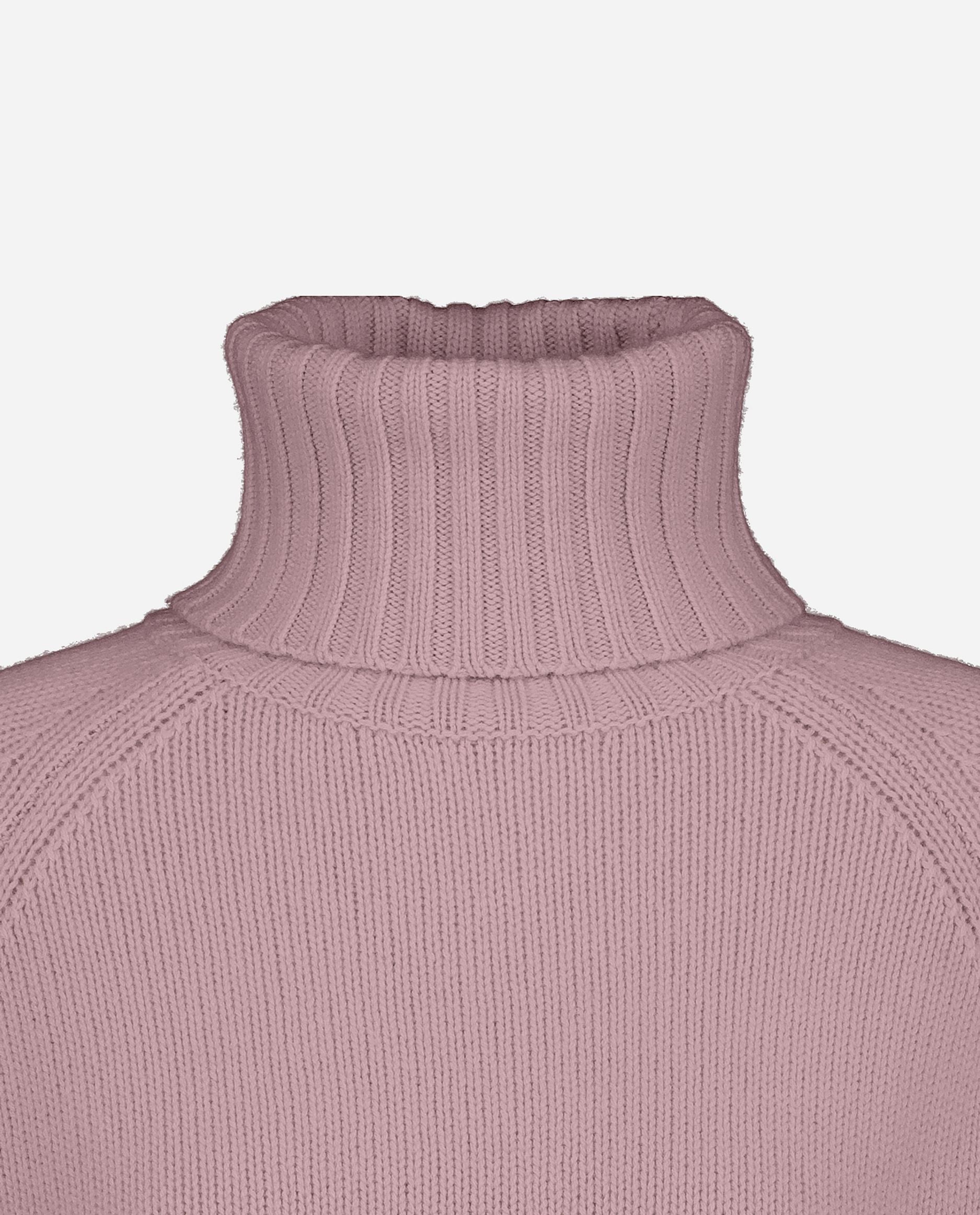 245-17632-72-S_hash_escaped_3 - Allude - 30% Cashmere 70% Wolle Active Damen Gerade Passform Grobstrick Langarm Lila Pullover Rollkragen SAPG::245-17632 Winter 2024/2025 Wolle