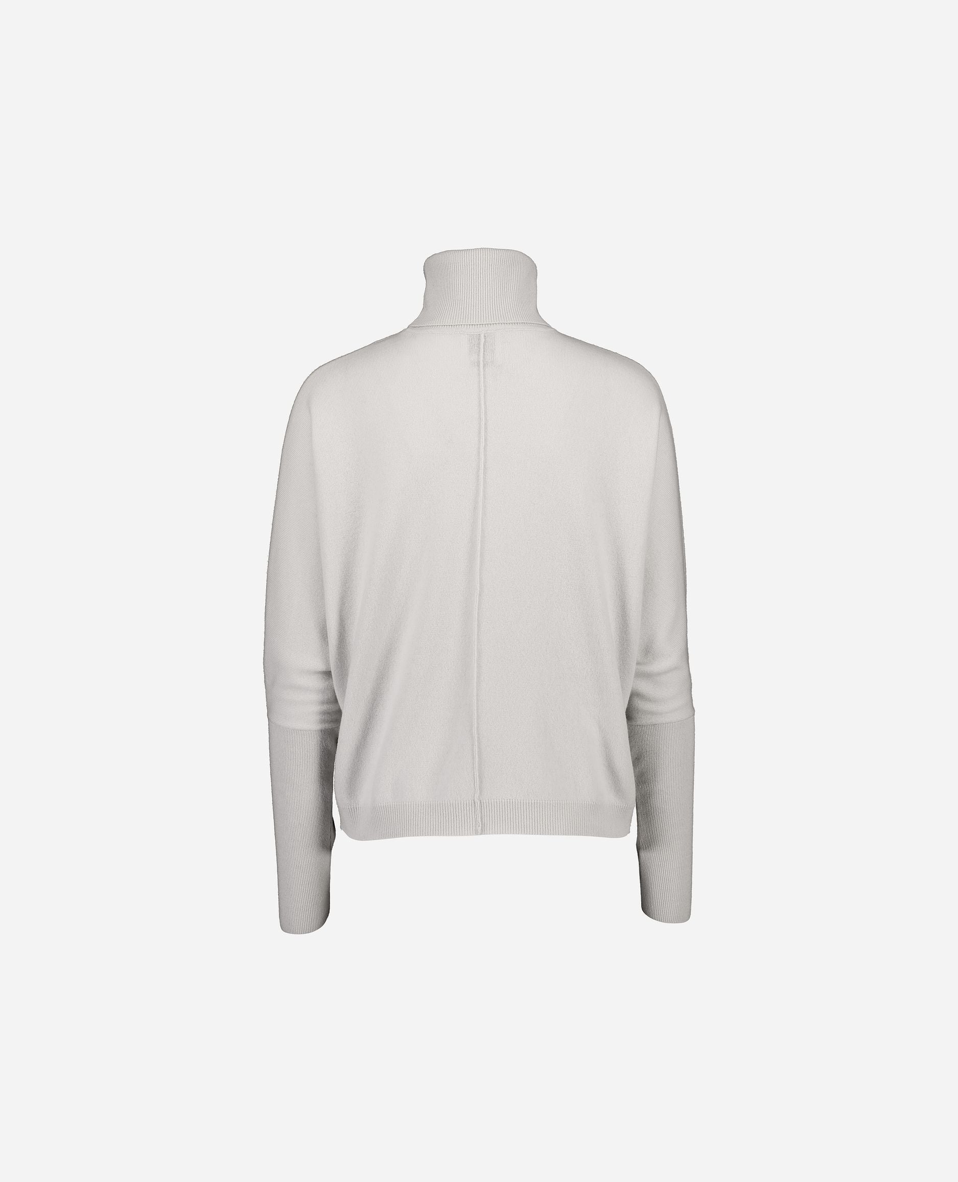 245-17660-80-S_hash_escaped_2 - Allude - 30% Cashmere 70% Wolle Active Damen Feinstrick Grau Langarm Lockerer Schnitt Pullover Rollkragen SAPG::245-17660 Winter 2024/2025 Wolle