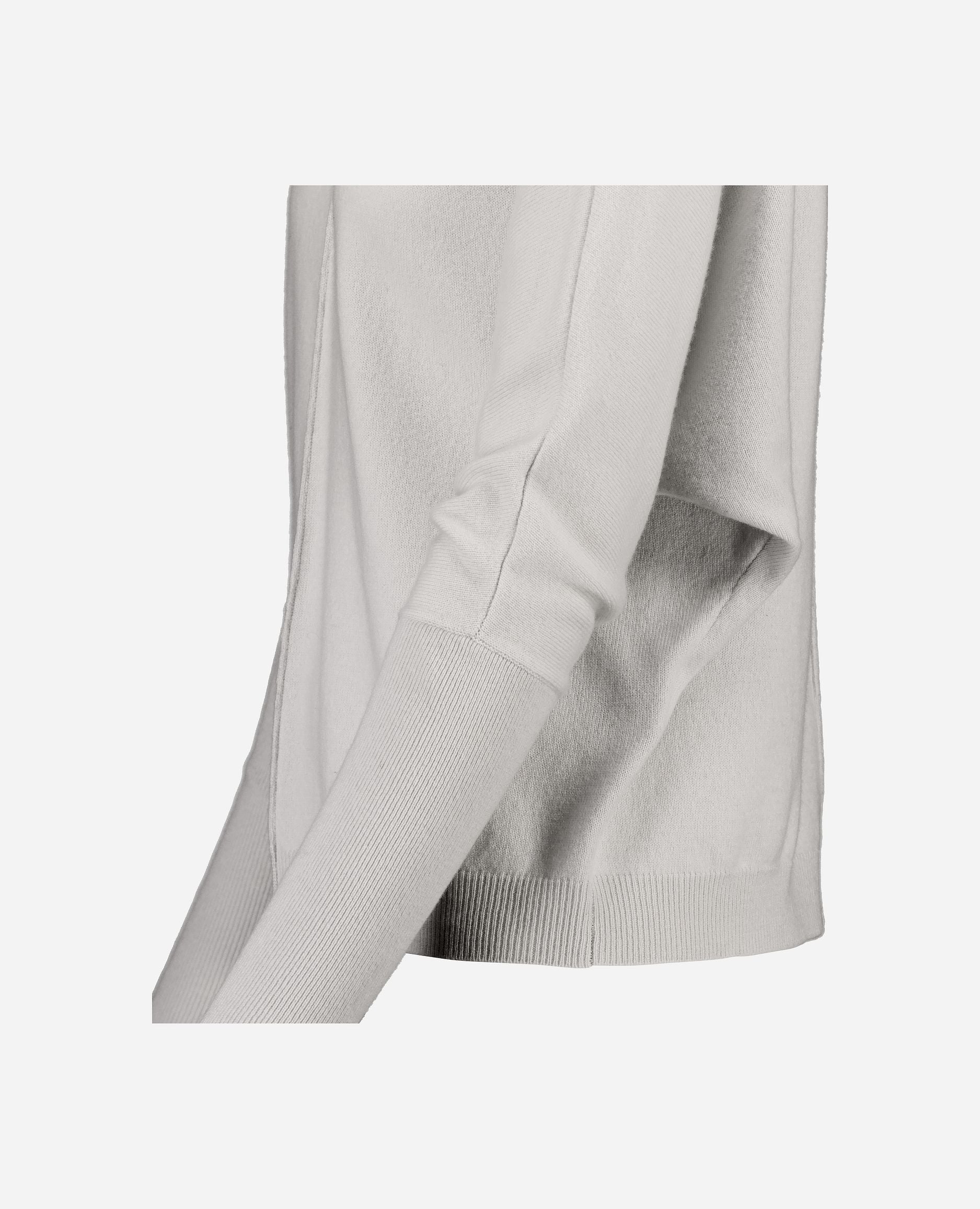 245-17660-80-S_hash_escaped_5 - Allude - 30% Cashmere 70% Wolle Active Damen Feinstrick Grau Langarm Lockerer Schnitt Pullover Rollkragen SAPG::245-17660 Winter 2024/2025 Wolle