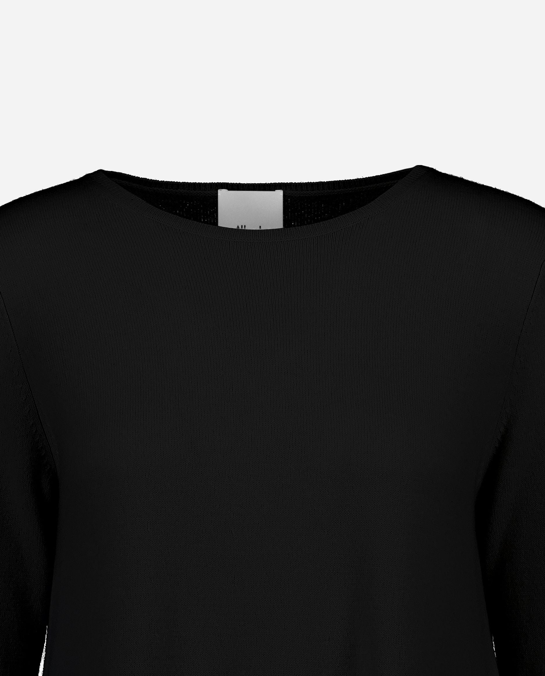 245-17664-90-S_hash_escaped_3 - Allude - 30% Cashmere 70% Wolle A-Form Active Damen Feinstrick Kleid Langarm Rundhalsausschnitt SAPG::245-17664 Schwarz Winter 2024/2025 Wolle