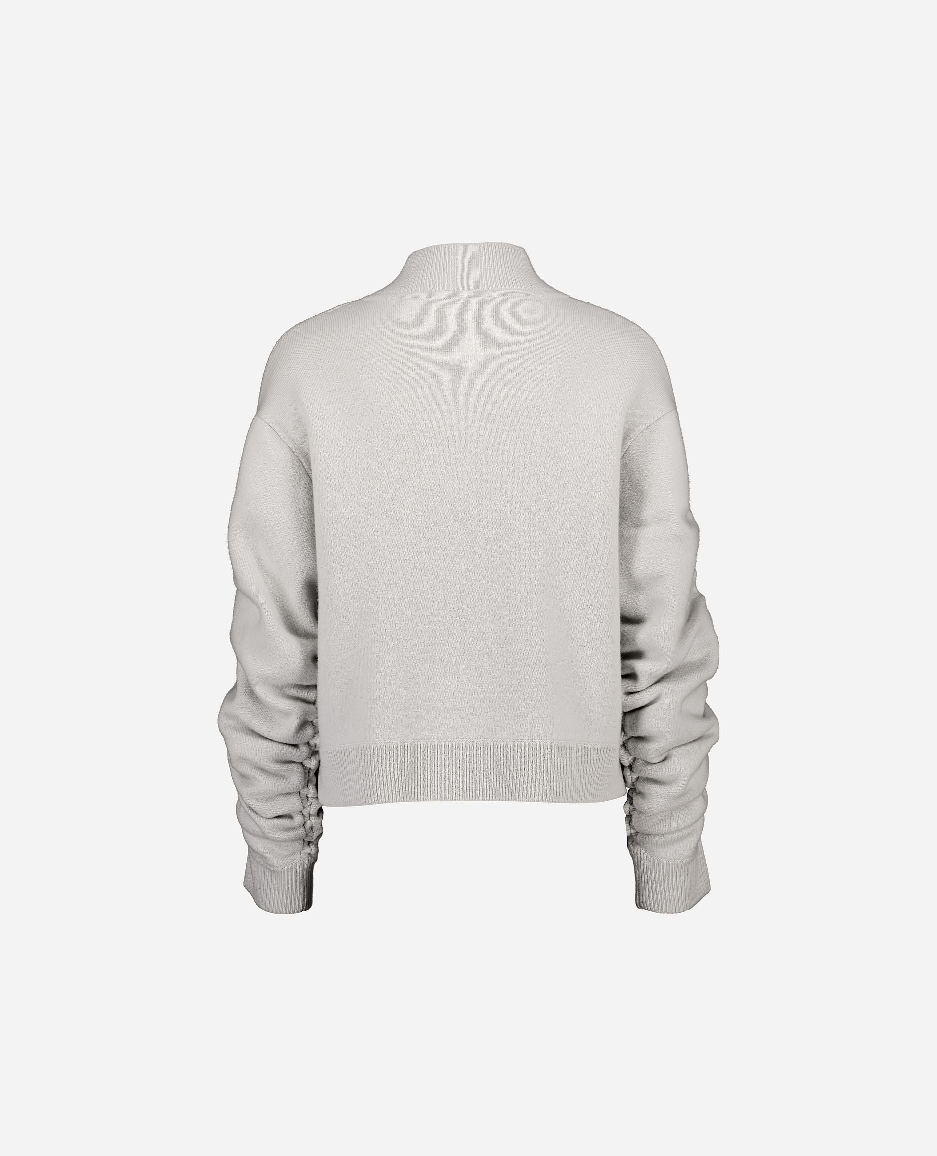 245-17715-80-S_hash_escaped_2 - Allude - 0 30% Cashmere 70% Wolle Active Damen Grau Jacket Kastiger Schnitt Langarm mittelschwerer Strick NEW SAPG::245-17715 Winter 2024/2025 Wolle