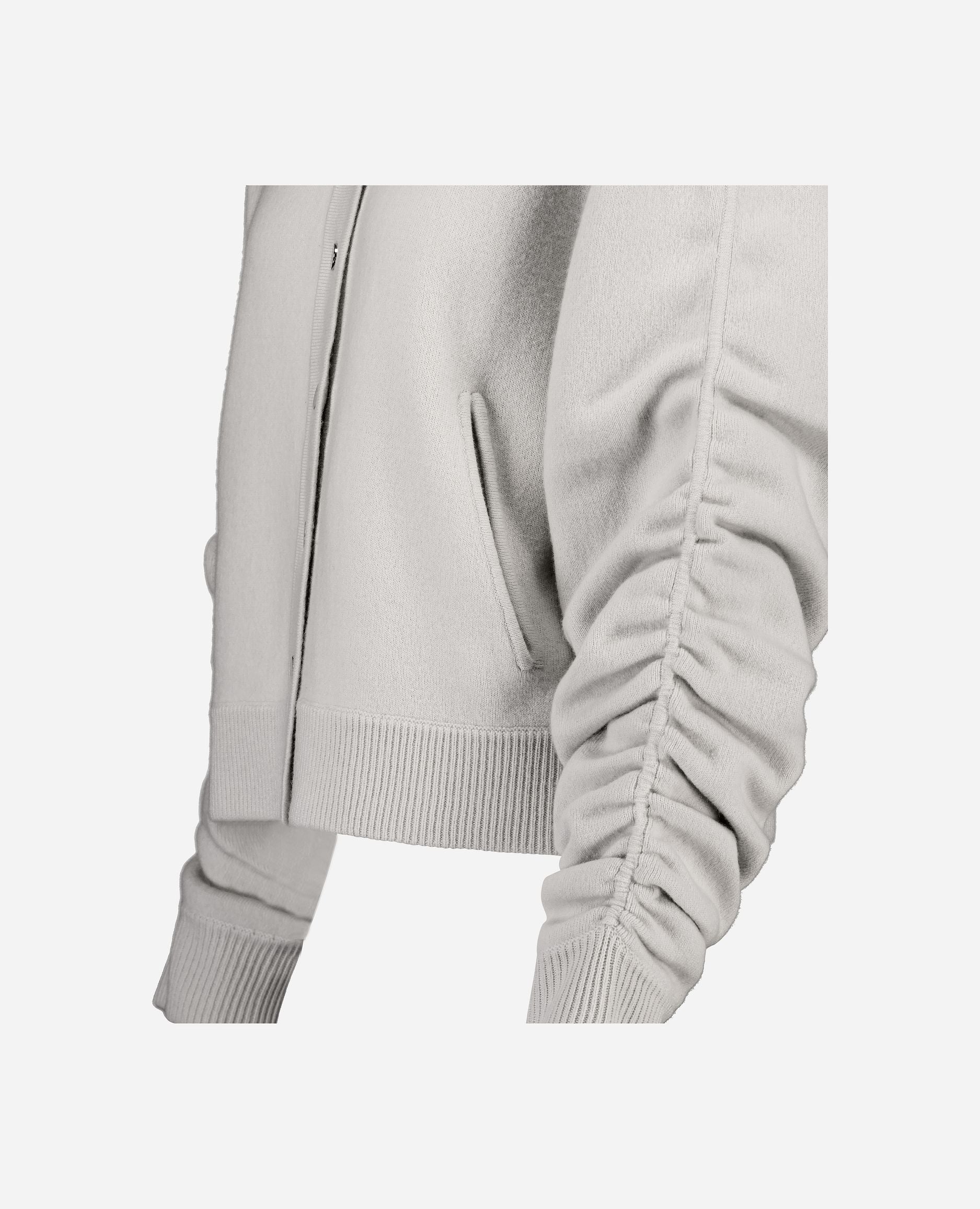 245-17715-80-S_hash_escaped_5 - Allude - 0 30% Cashmere 70% Wolle Active Damen Grau Jacket Kastiger Schnitt Langarm mittelschwerer Strick NEW SAPG::245-17715 Winter 2024/2025 Wolle