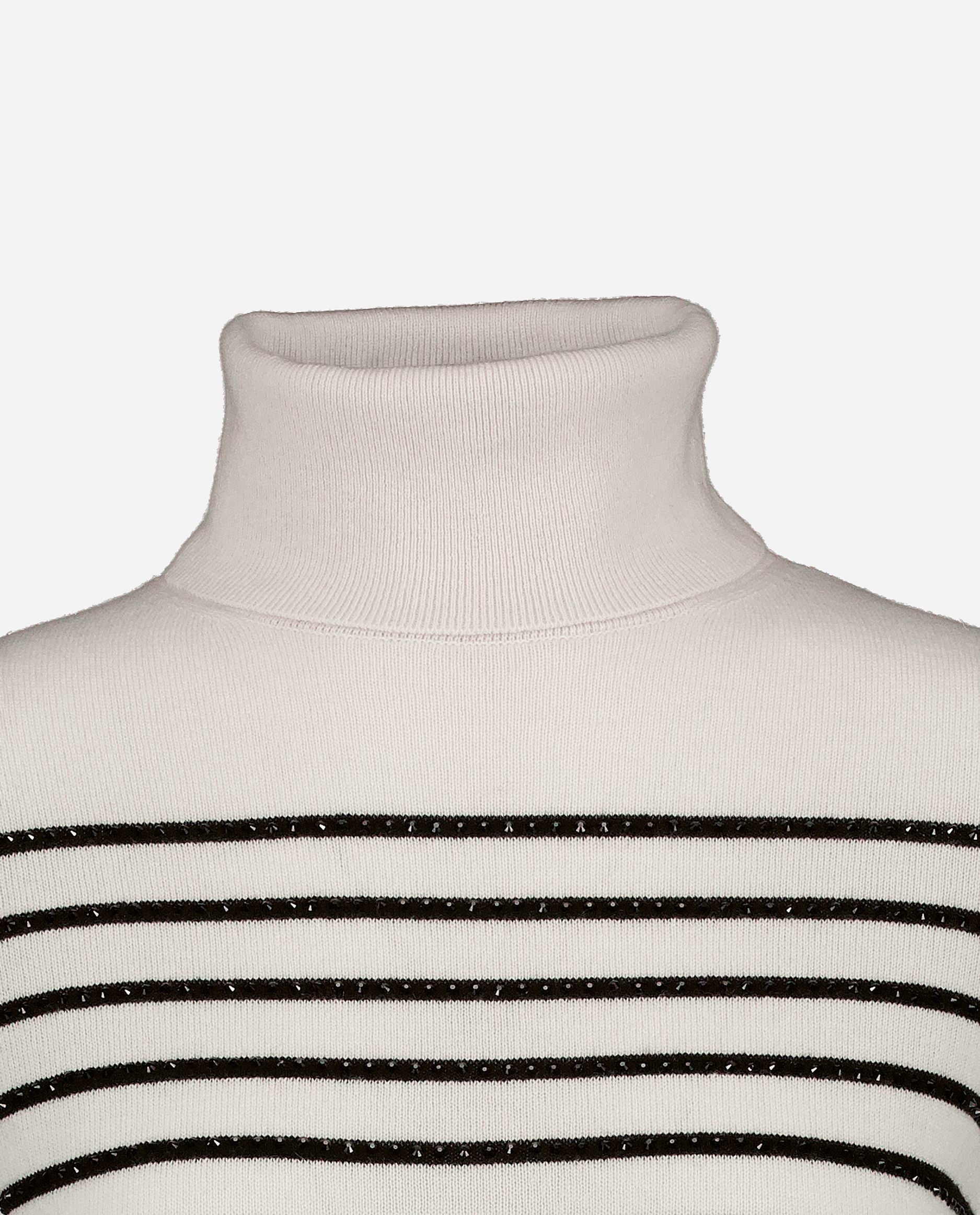 245-17821-4190-S_hash_escaped_3 - Allude - 30% Cashmere 70% Wolle Active Beige Damen Feinstrick Langarm Pullover Rollkragen SAPG::245-17821 Taillierter Schnitt Winter 2024/2025 Wolle