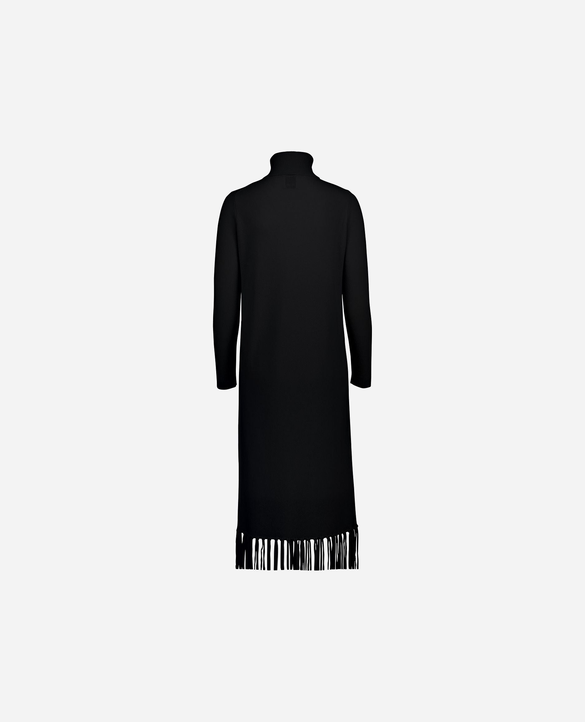 245-17831-90-S_hash_escaped_2 - Allude - 30% Cashmere 70% Wolle Active Damen Feinstrick Gerade Passform Kleid Langarm Rollkragen SAPG::245-17831 Schwarz Winter 2024/2025 Wolle