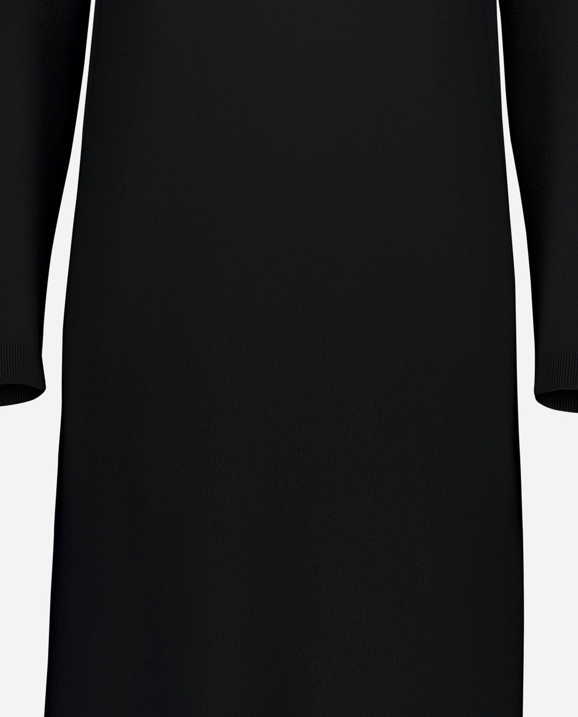 245-17831-90-S_hash_escaped_4 - Allude - 30% Cashmere 70% Wolle Active Damen Feinstrick Gerade Passform Kleid Langarm Rollkragen SAPG::245-17831 Schwarz Winter 2024/2025 Wolle