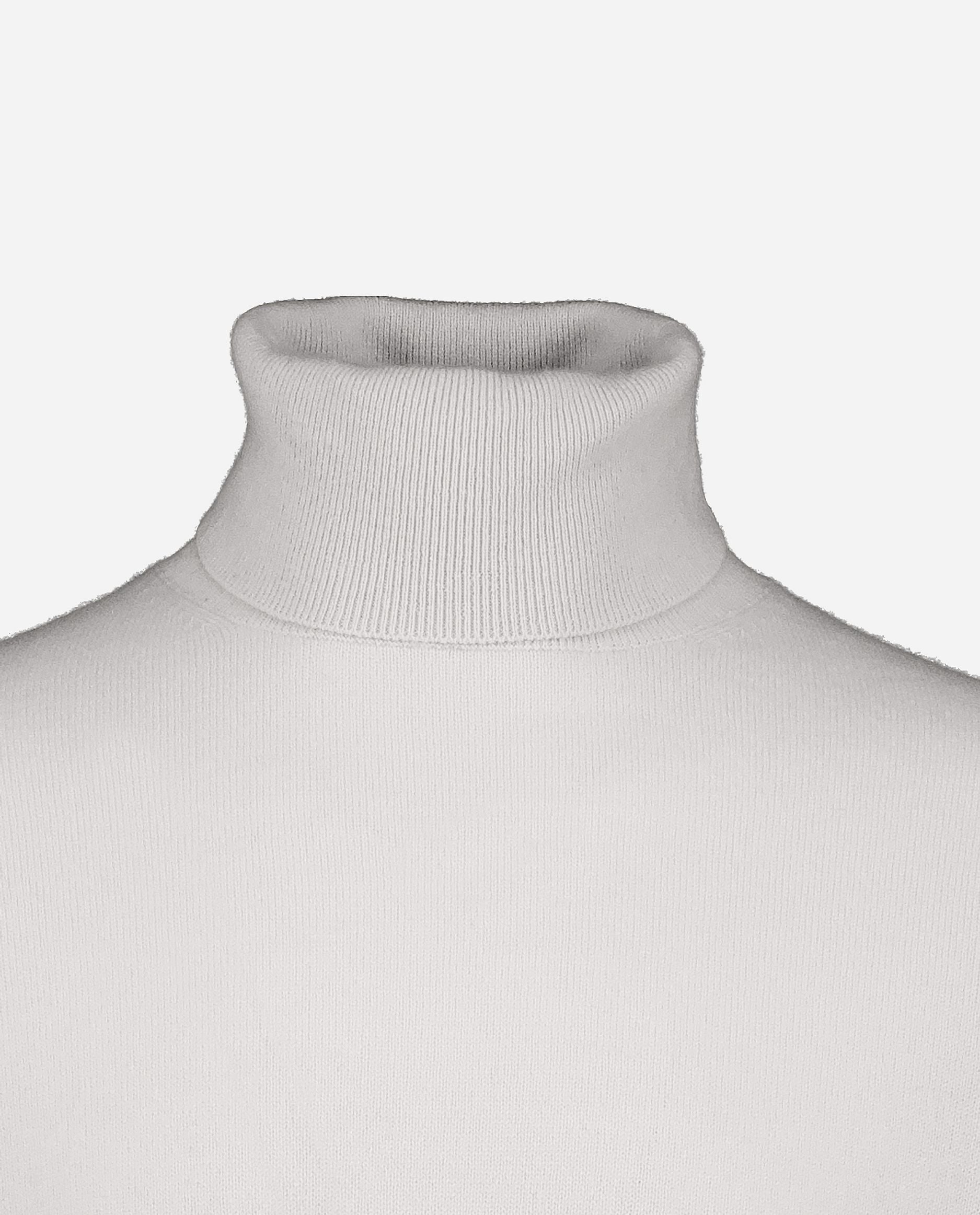 245-30012-80-S_hash_escaped_3 - Allude - 100% Cashmere Active Basic Cashmere Feinstrick Gerade Passform Grau Herren Langarm Pullover Rollkragen SAPG::245-30012 Winter 2024/2025