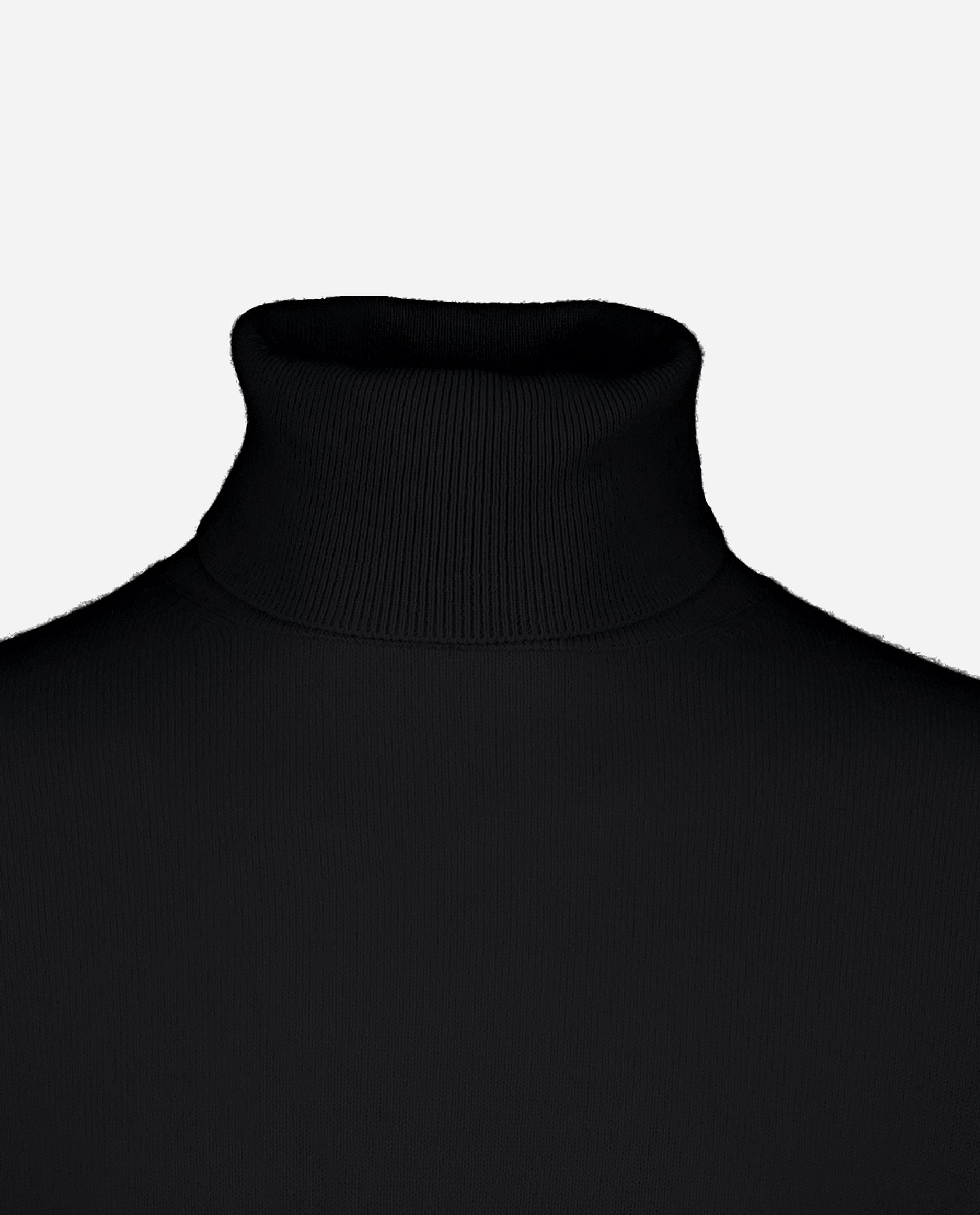 245-30012-90-S_hash_escaped_3 - Allude - 100% Cashmere Active Basic Cashmere Feinstrick Gerade Passform Herren Langarm Pullover Rollkragen SAPG::245-30012 Schwarz Winter 2024/2025