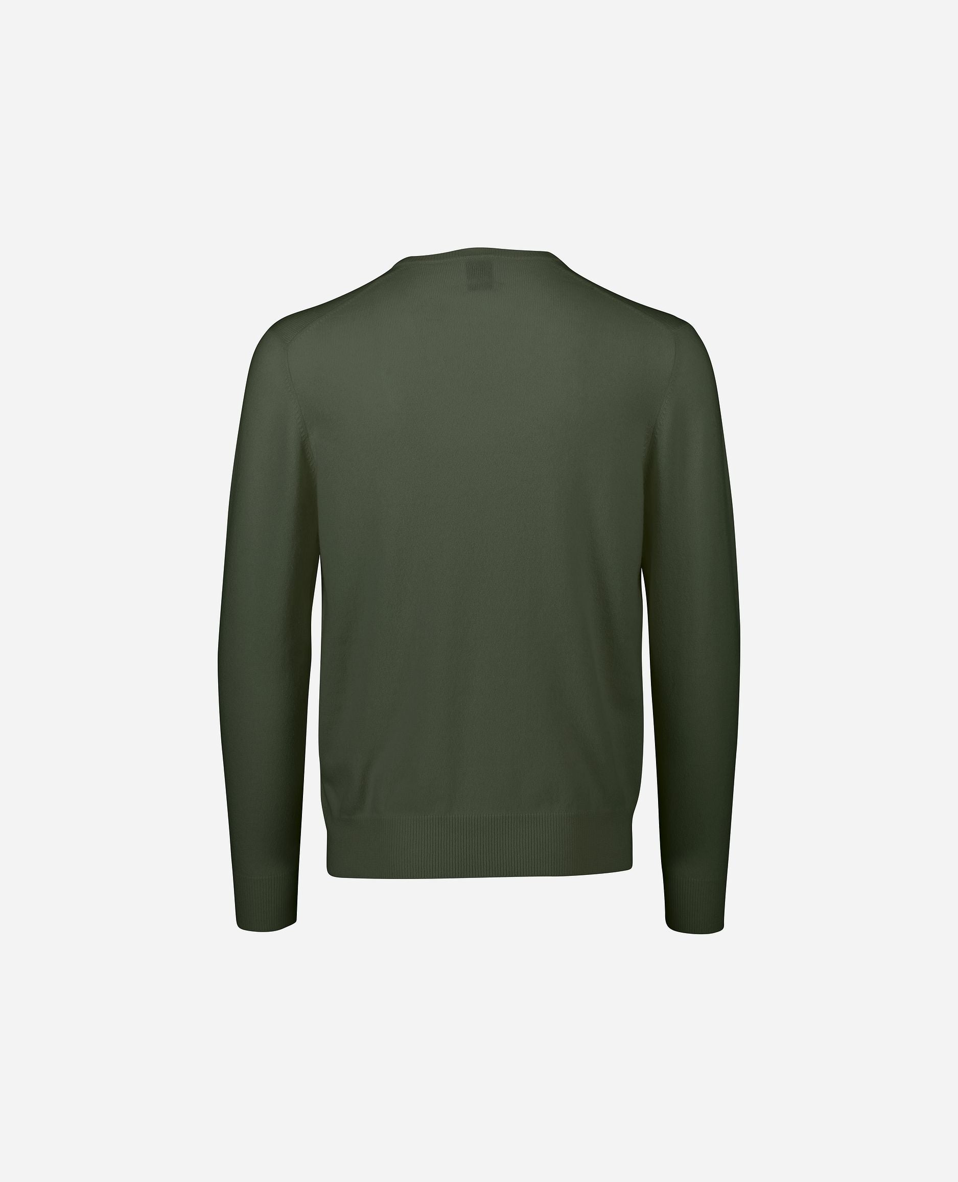245-30020-34-2 - Allude - 100% Cashmere Active Cashmere Feinstrick Flachstrick Grün Herren Langarm NOS Pullover SAPG::101-30020 V-Ausschnitt