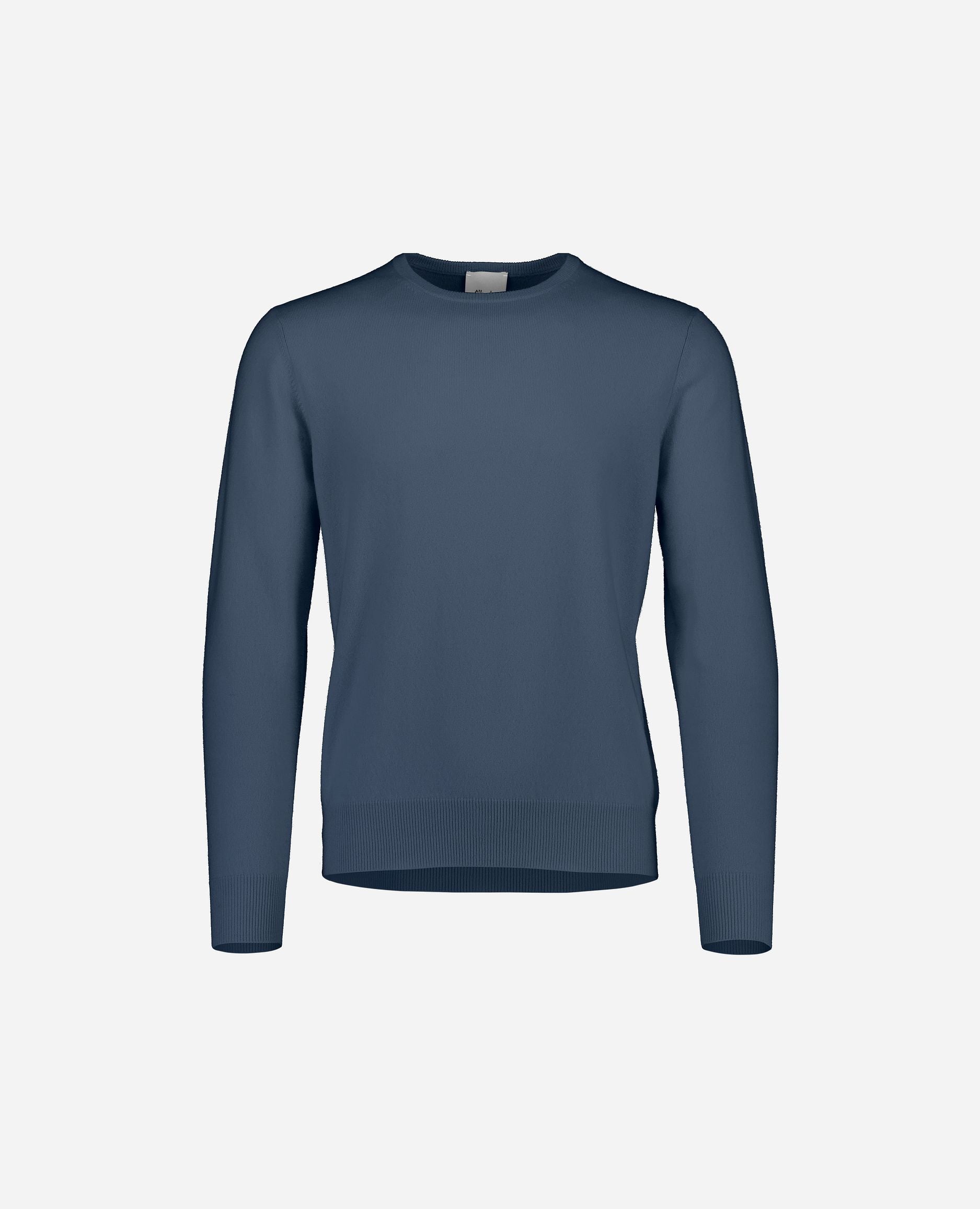 245-30021-15-1 - Allude - 100% Cashmere Active Blau Cashmere Feinstrick Flachstrick Herren Langarm NOS Pullover Rundhals SAPG::101-30021
