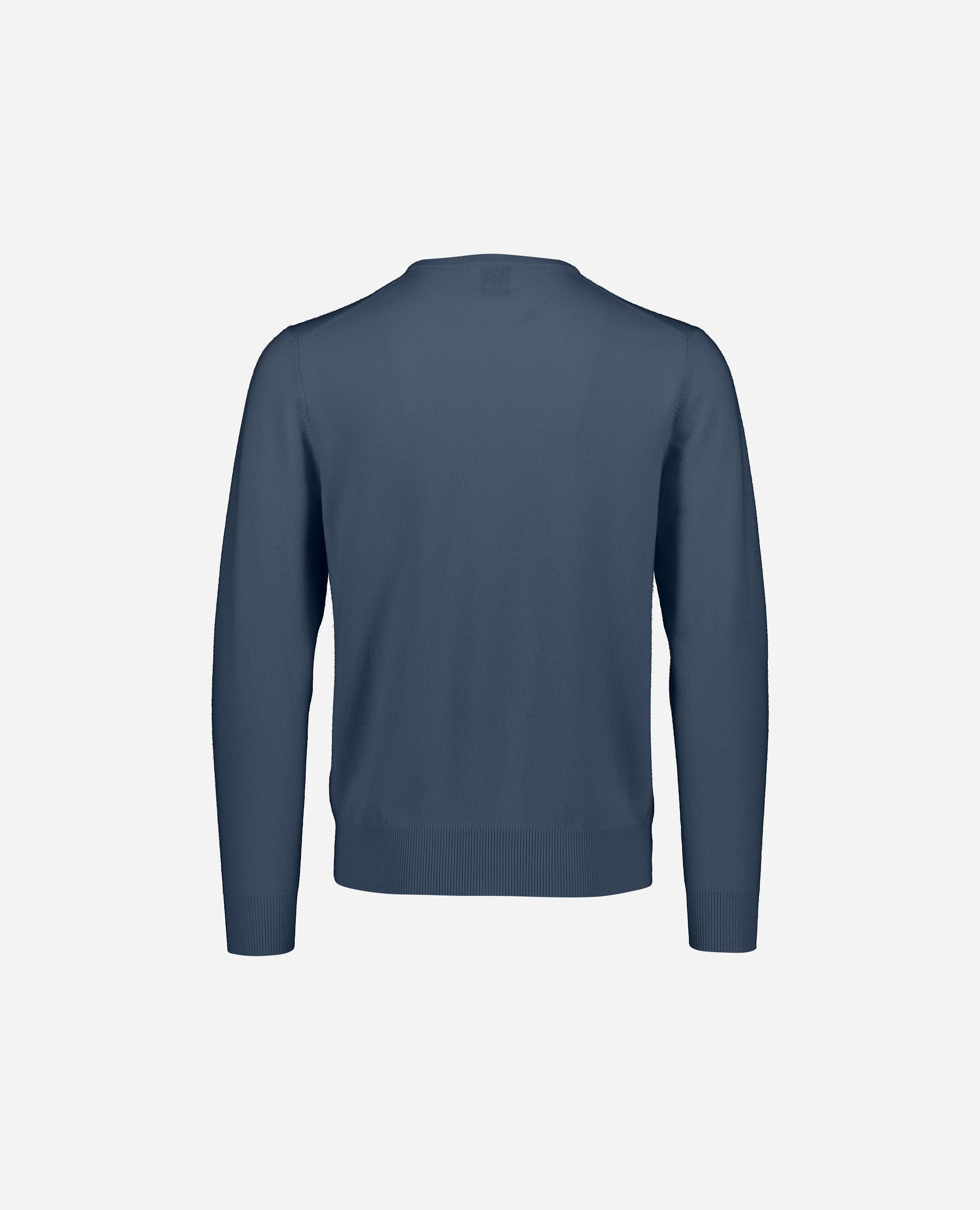 245-30021-15-2 - Allude - 100% Cashmere Active Blau Cashmere Feinstrick Flachstrick Herren Langarm NOS Pullover Rundhals SAPG::101-30021